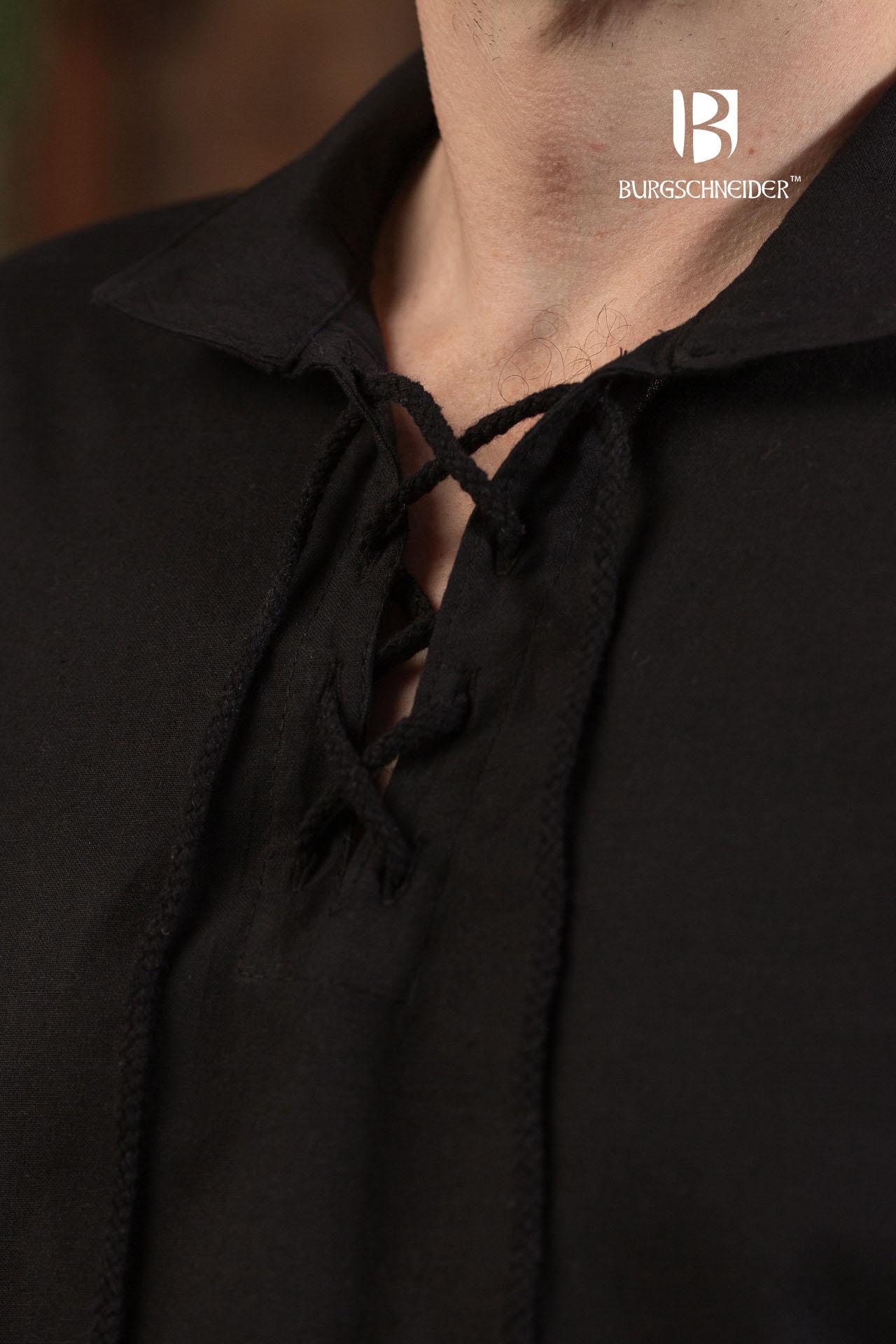 Sommer Schnürhemd Aton Schwarz