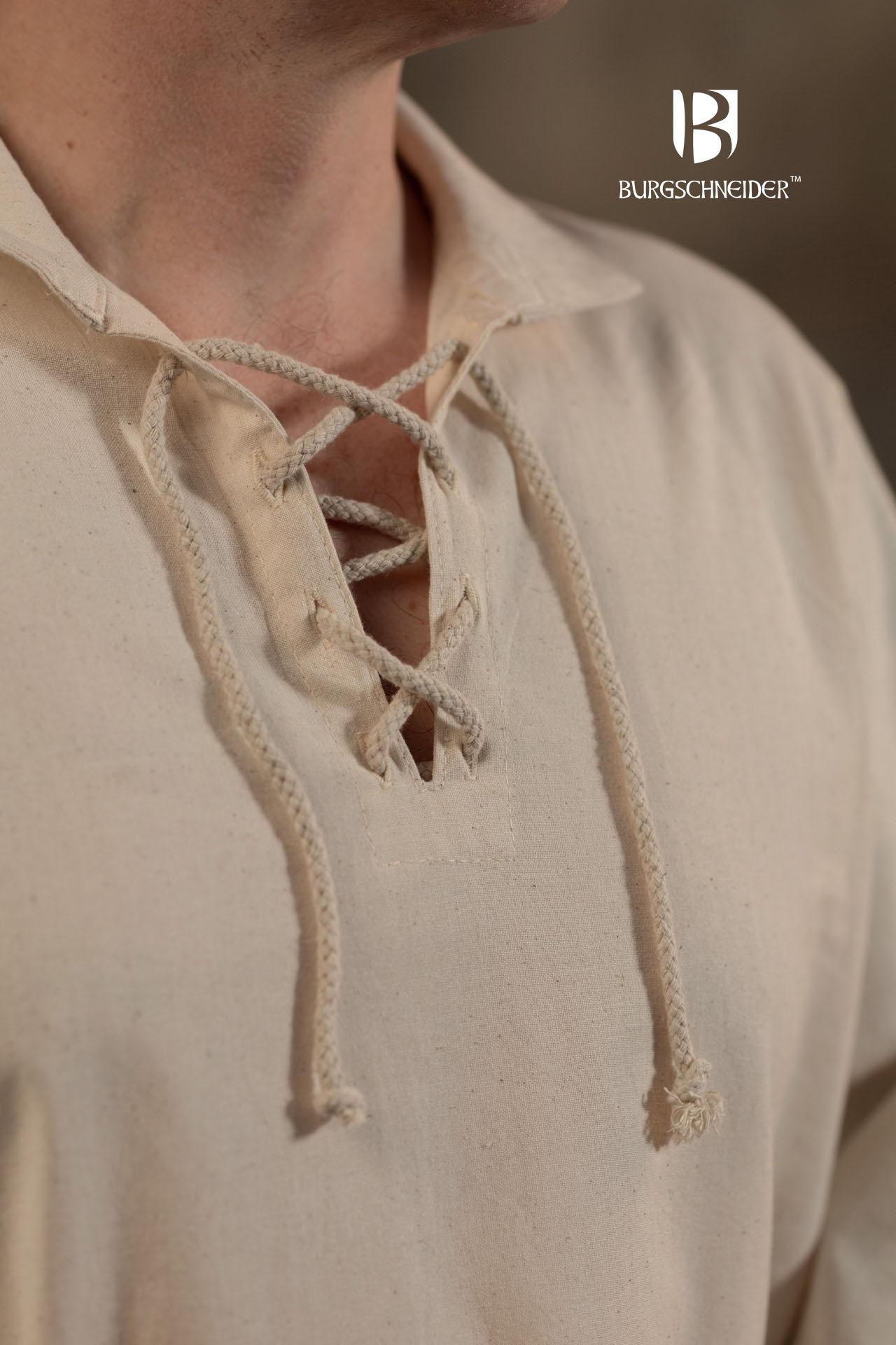 Summer Lace-Up Shirt Aton Natural