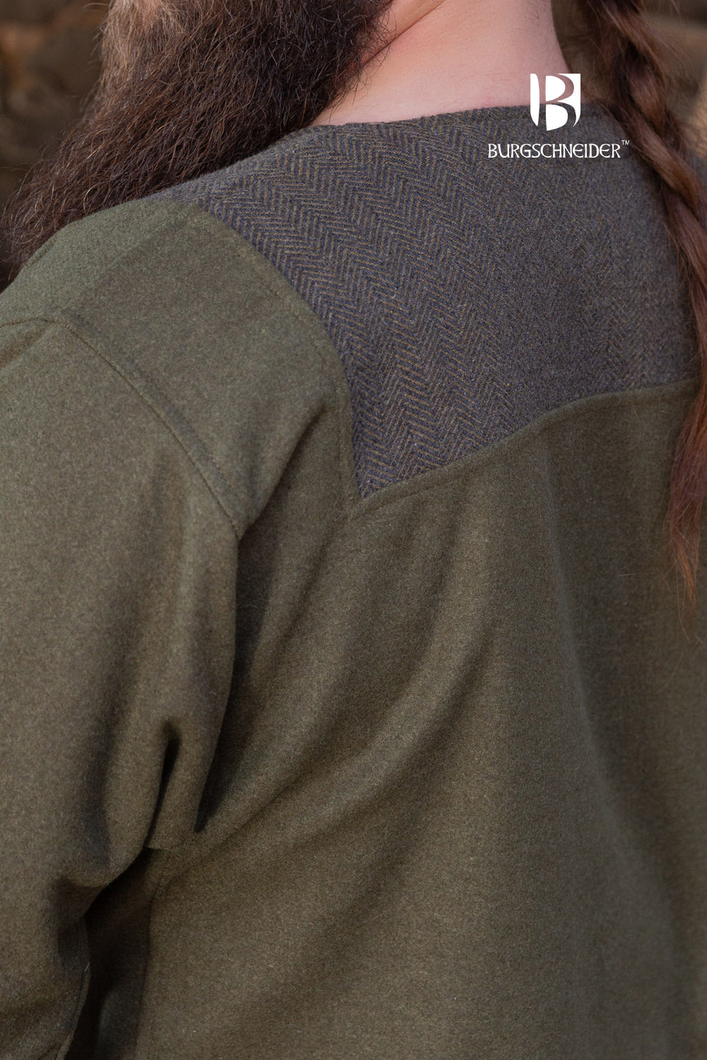 Wikinger Tunika / Rus Tunika „Szimon“ - Oliv