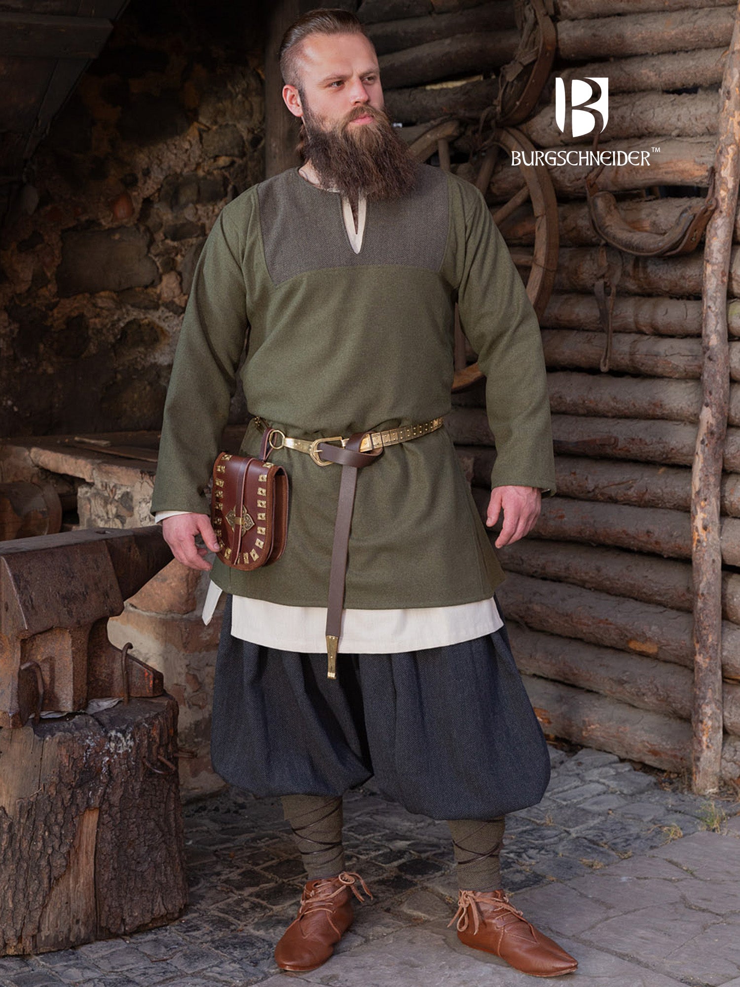 Viking Tunic / Rus Tunic “Szimon“ - Olive