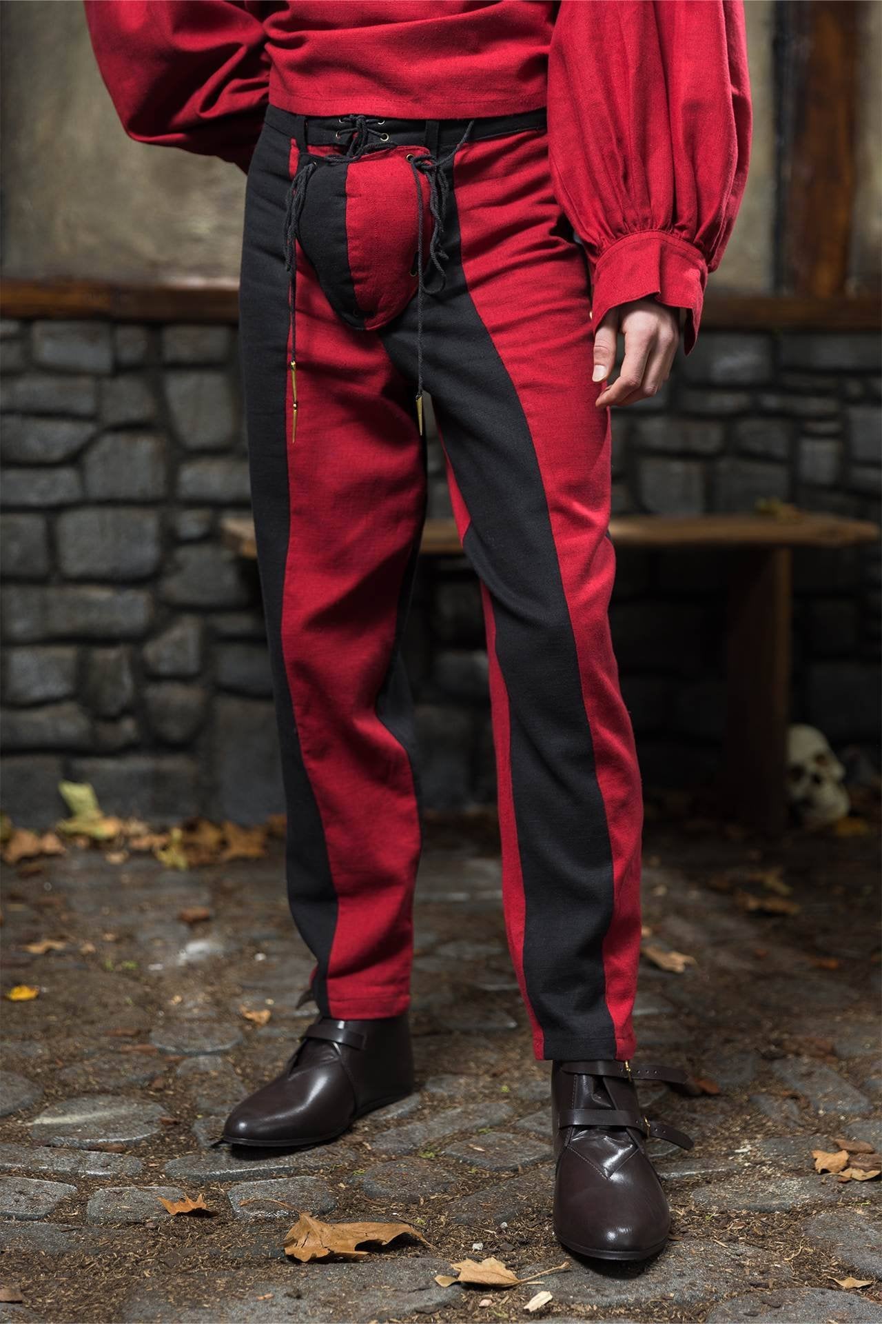 Warhammer Armoury Imperial Trousers Type B Black/Dark Red