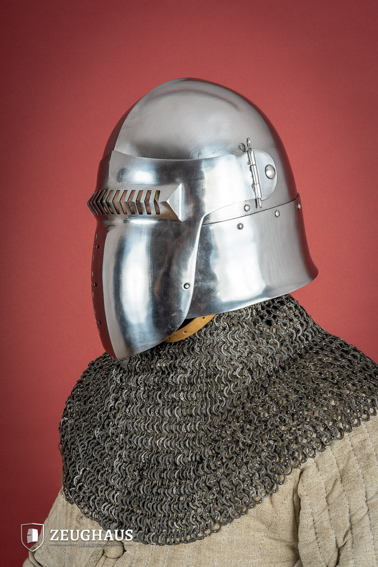 Bascinet Helmet 14th Cent. 2mm Polished