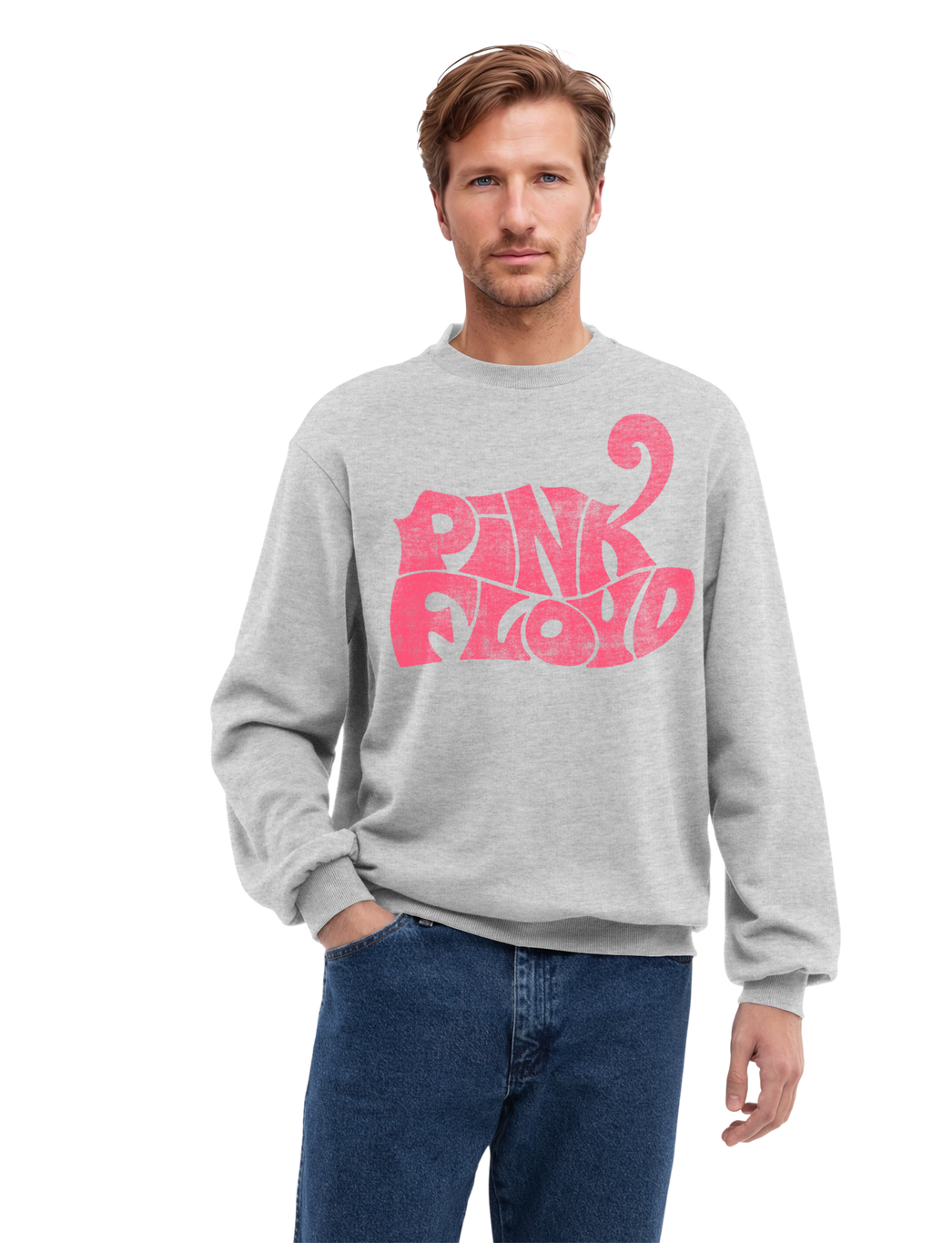Pink Floyd rétro Logo Navy Navy Men's Organic Sweatshirt