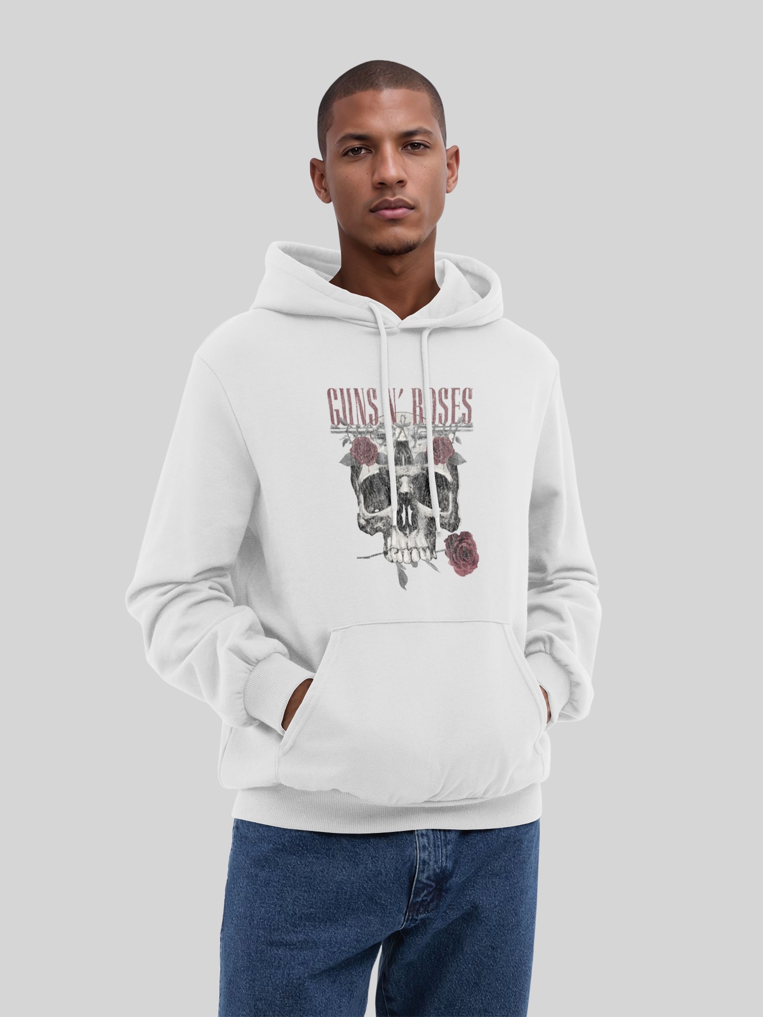 Guns N' Roses Herren Kapuzenpullover mit Rosen-Totenkopf