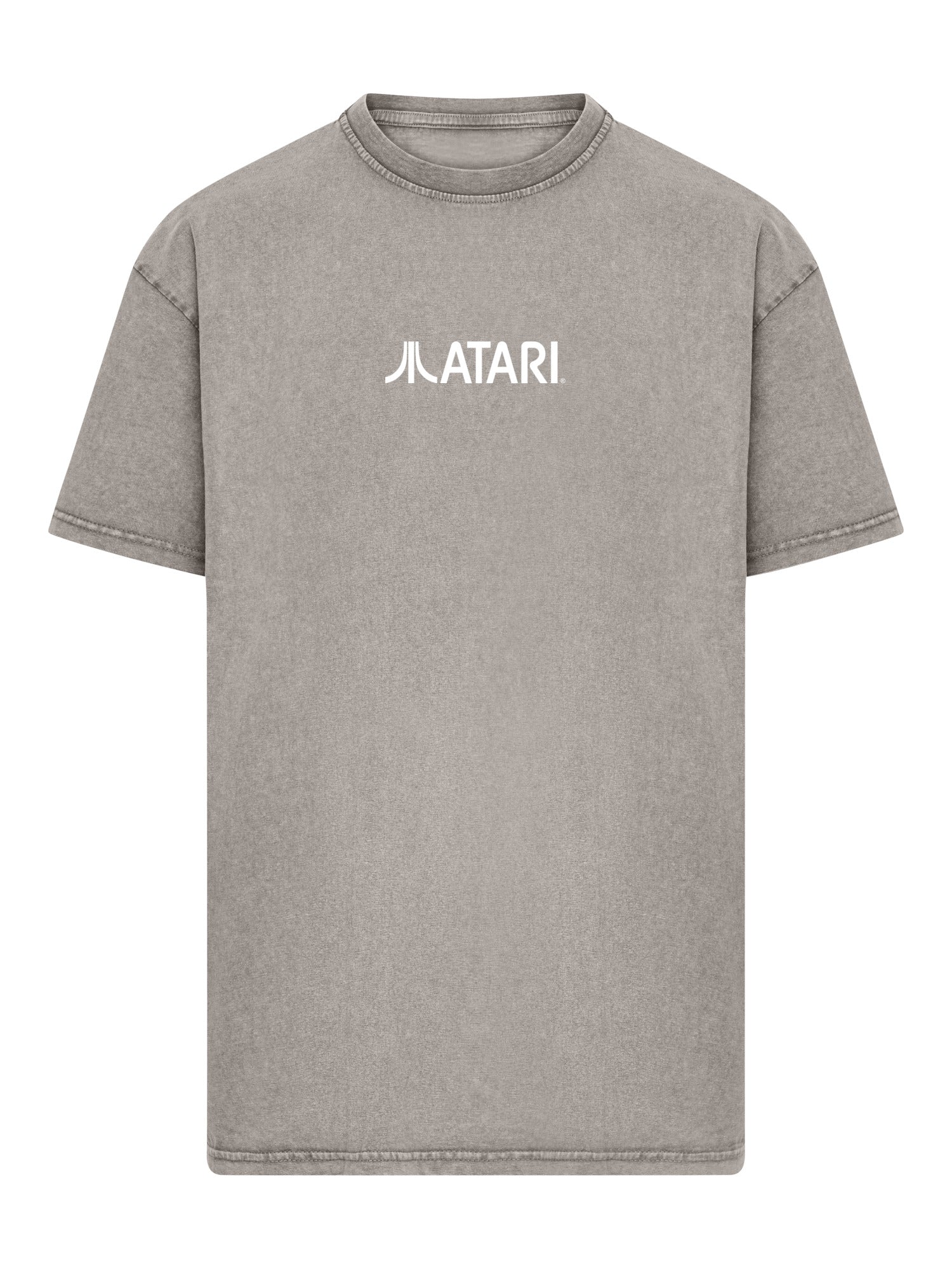 Atari Games Logo Retro Gaming Horizontal und Atari Gravitar Box Cover Acid Washed Oversize Tee