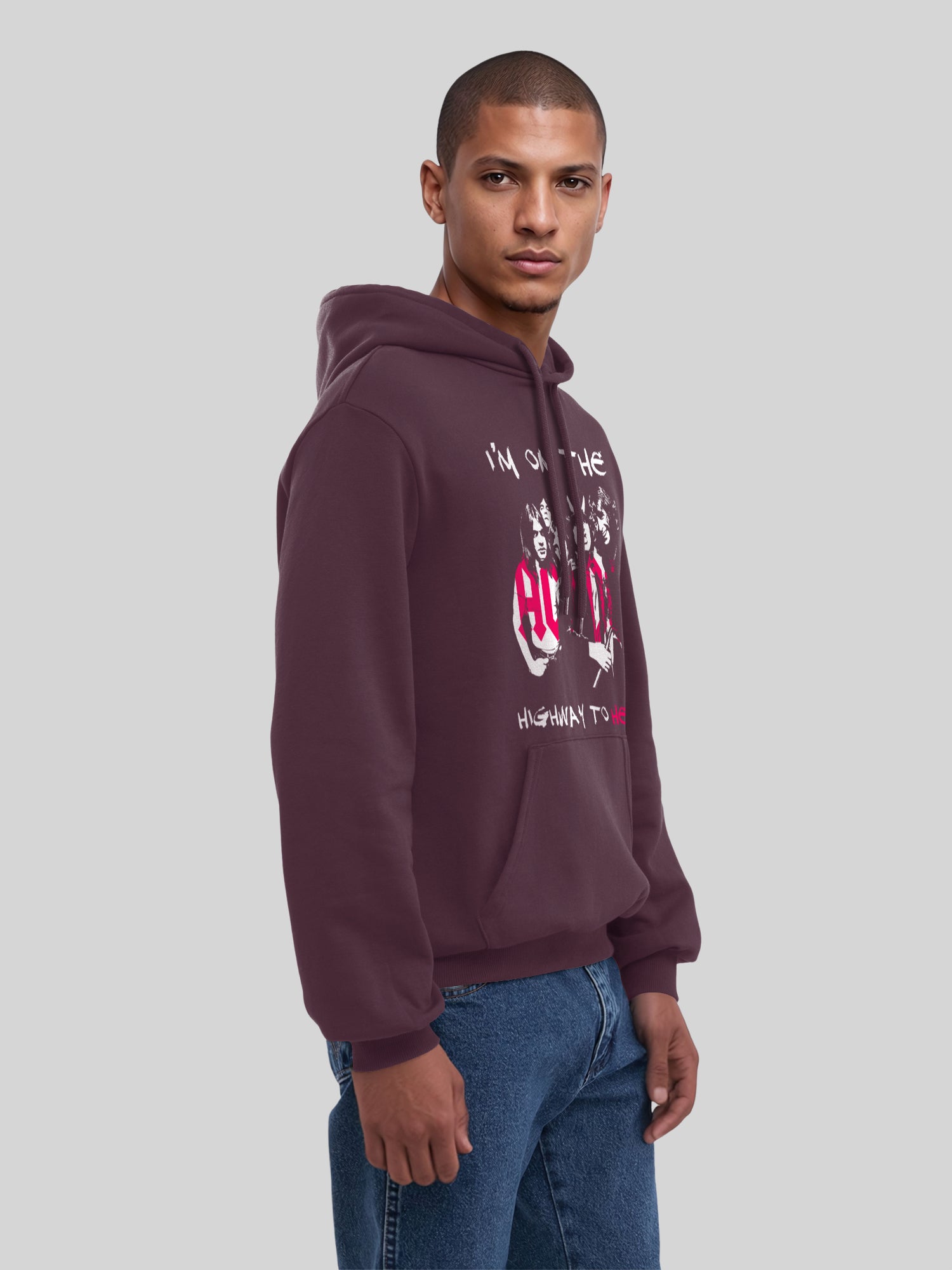 AC/DC I'm On The Highway To Hell Men's Organic Hoodie