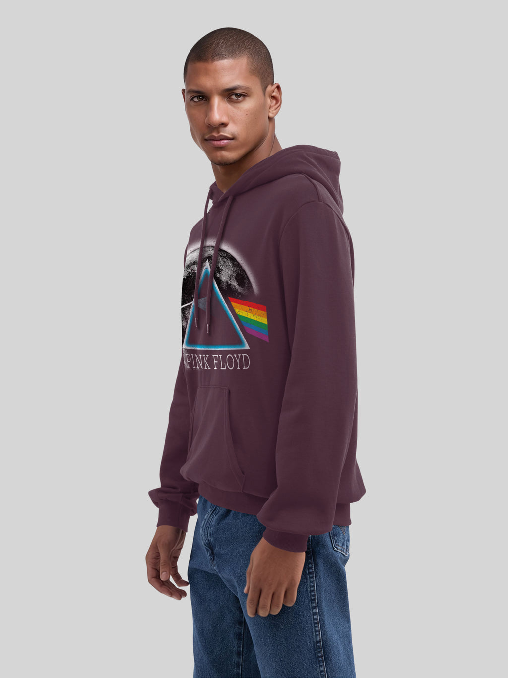 Pink Floyd Dark Side of The Moon Distressed Moon Herren Kapuzenpullover