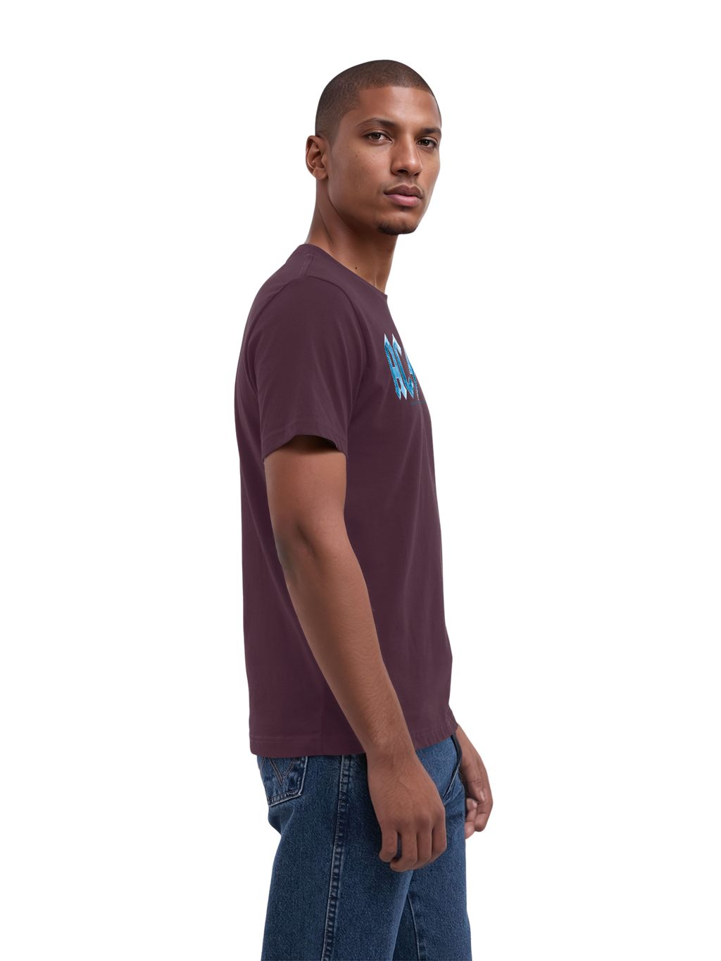 ACDC Herren T-Shirt mit blauem Eis-Logo