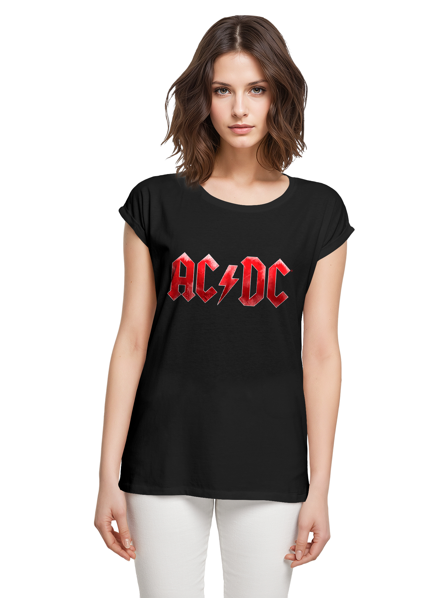 ACDC Red Ice Logo Damen T-Shirt