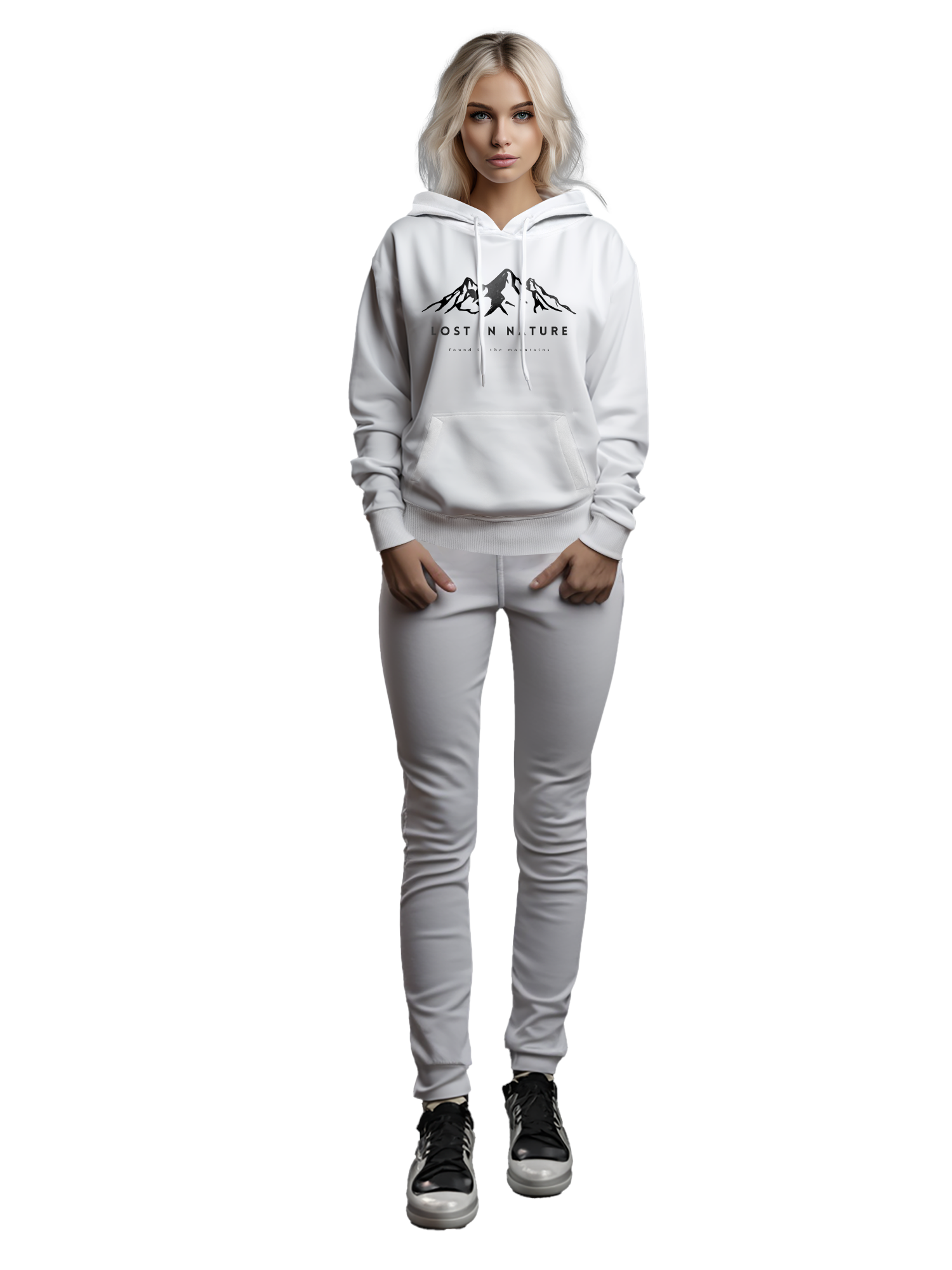 Lost in Nature Schwerer Hoodie