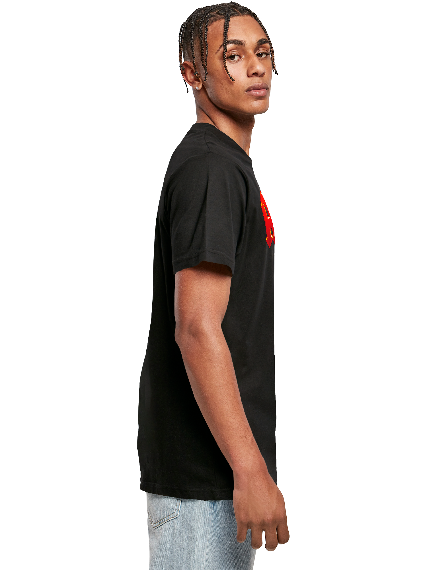 ACDC Logo rouge foncé avec T-shirt Round Cou