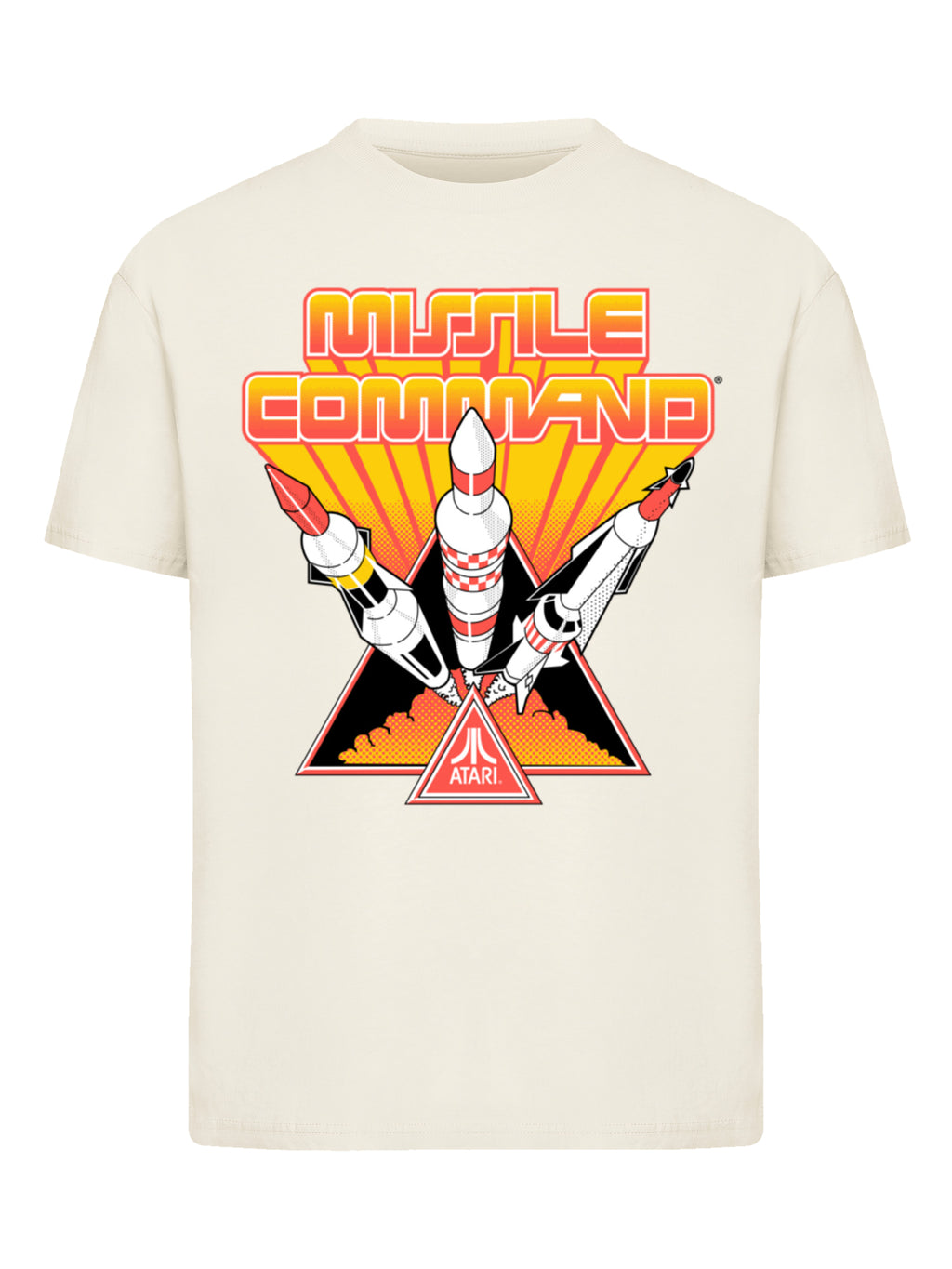 Missile Command Triple Shot Atari Retro Gaming Damen Alltags-T-Shirt