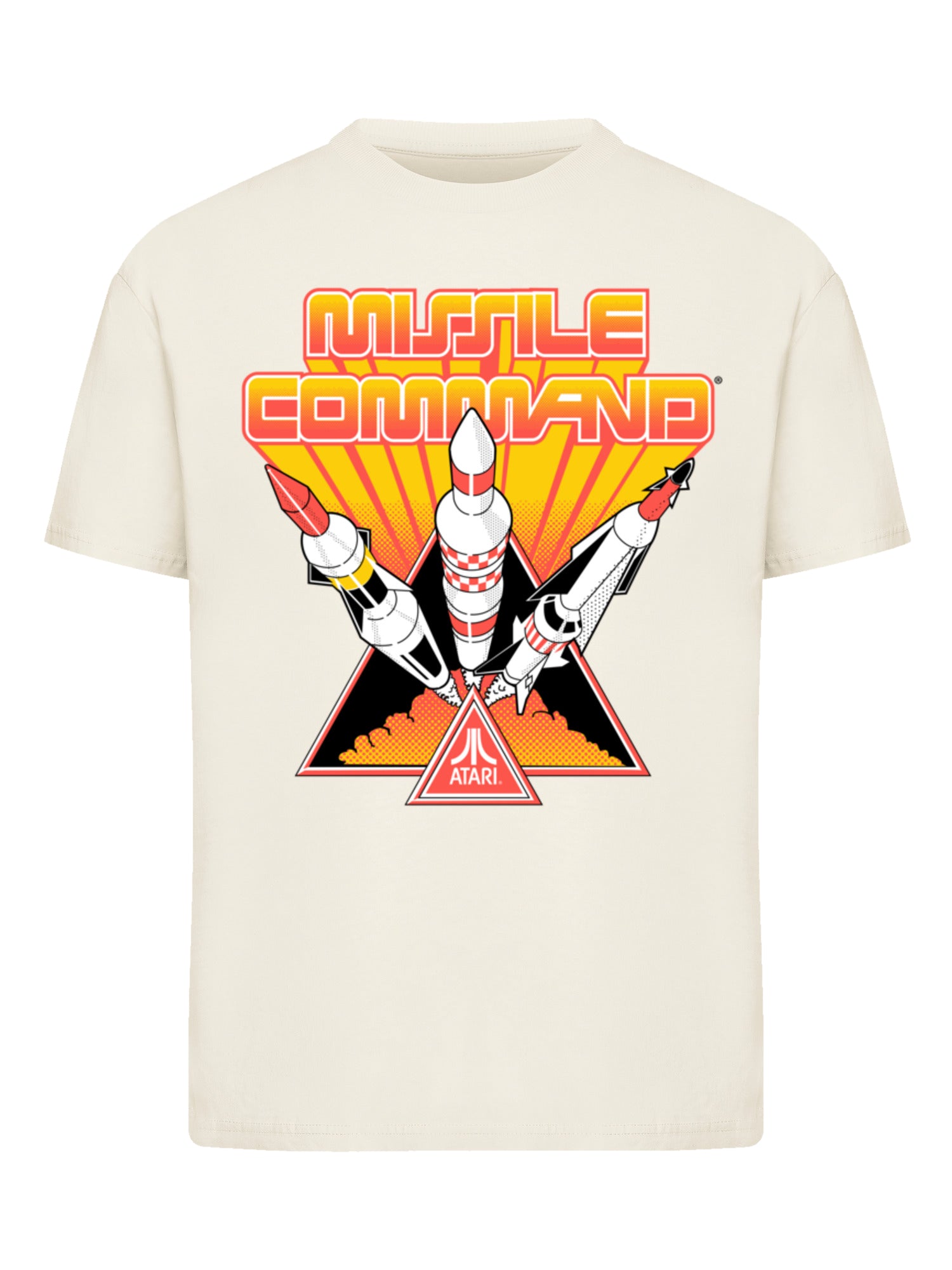 Missile Command Triple Shot Atari Retro Gaming Damen Alltags-T-Shirt