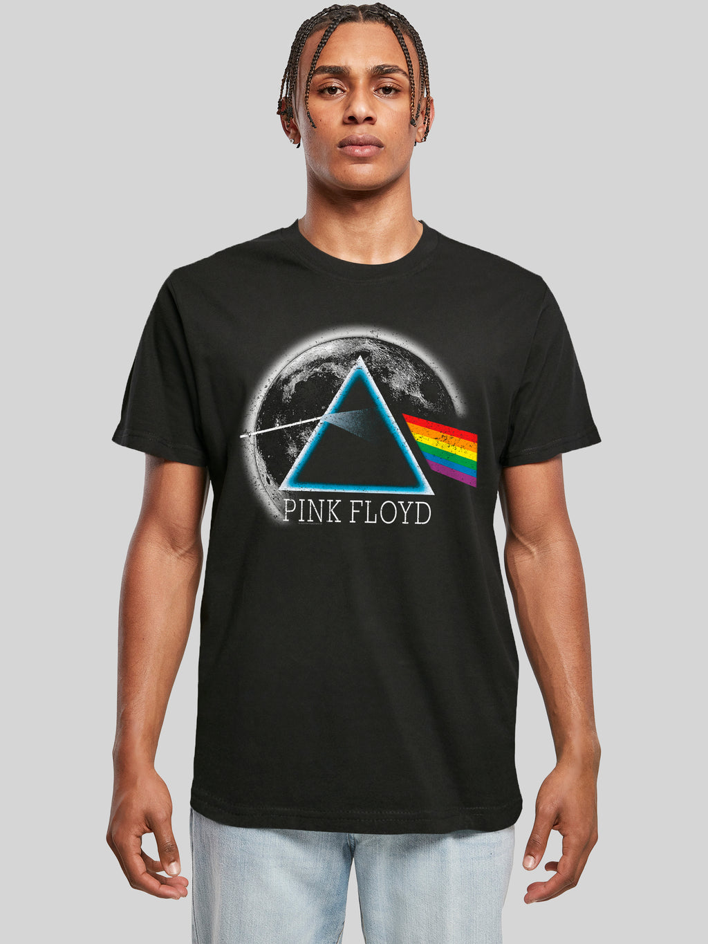 Pink Floyd Dark Side of the Moon Distaded Moon Camiseta redonda