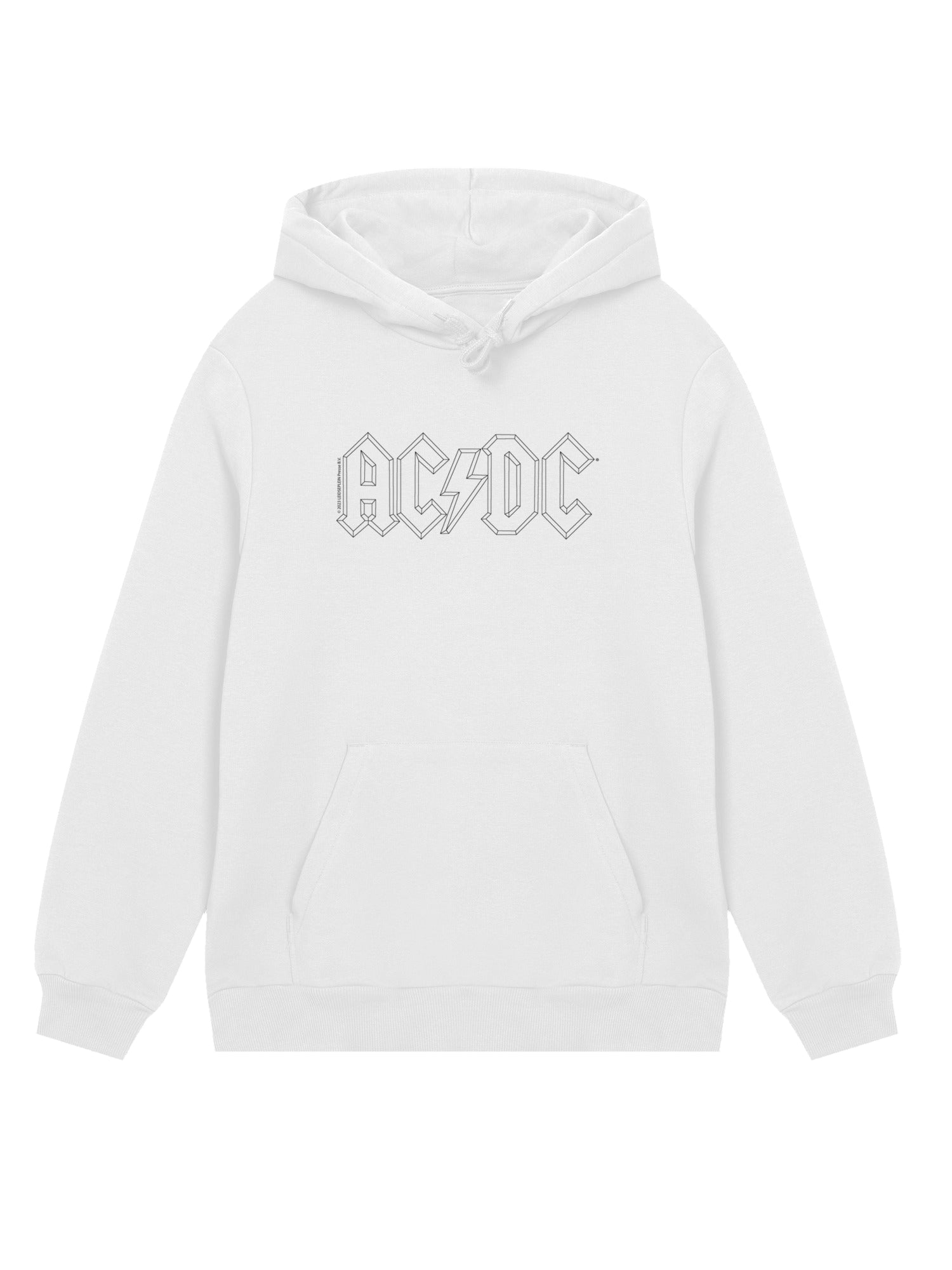 AC/DC Black Outline Logo Organic Hoodie