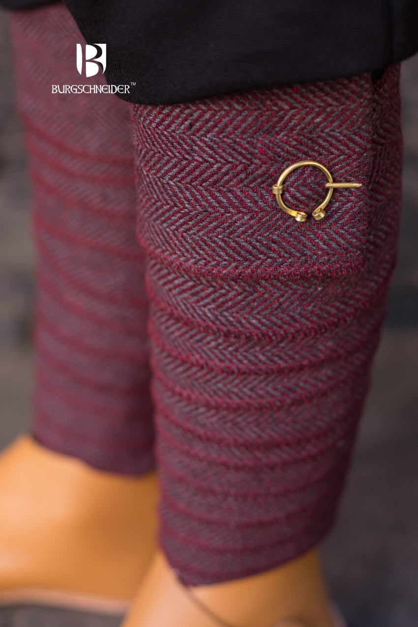 Bandes à Enrouler Asgar en Chevrons - Bordeaux/Gris