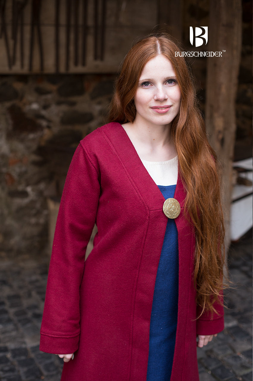 Birka manteau en laine Aslaug - Rouge