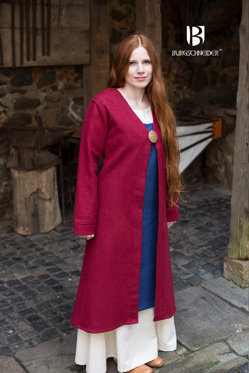 Birka manteau en laine Aslaug - Rouge