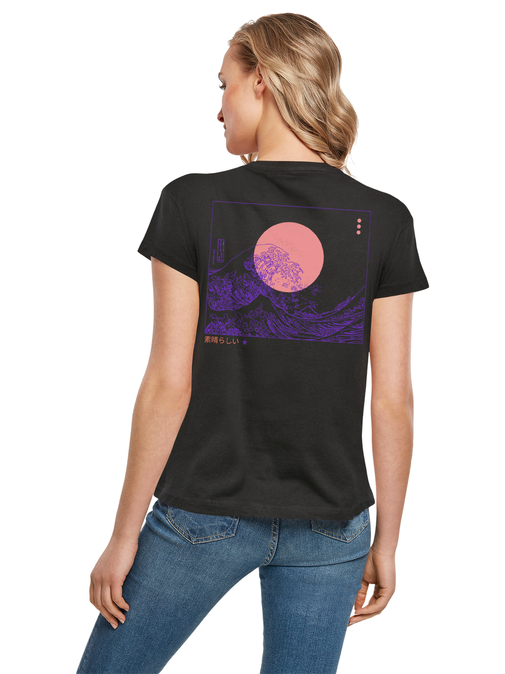 Kanagawa Welle Damen Box T-Shirt