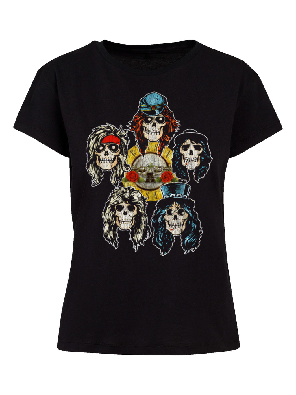 Guns N' Roses Vintage Heads Damen Box T-Shirt