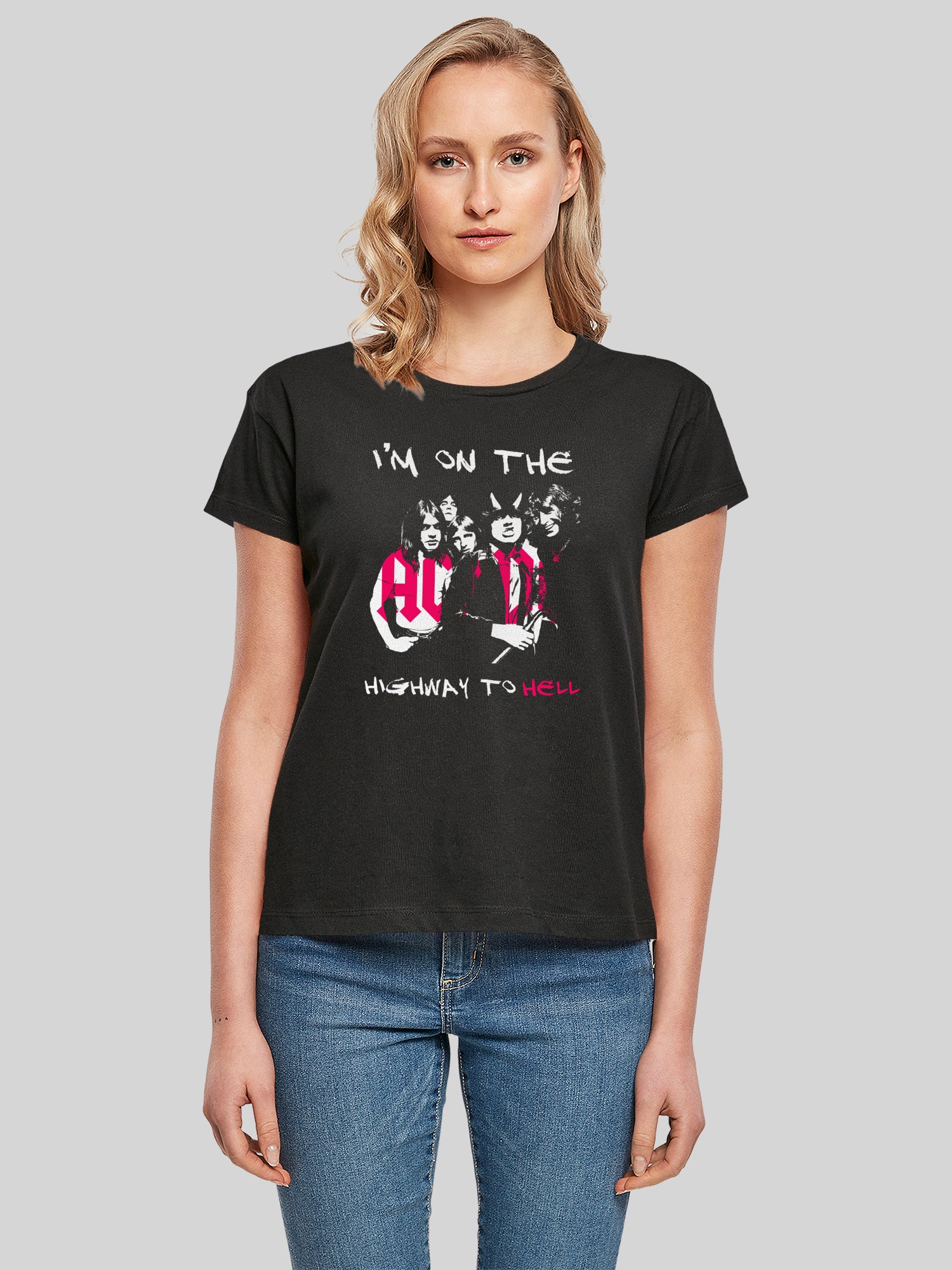 AC/DC I'm On The Highway To Hell Ladies Box T-Shirt