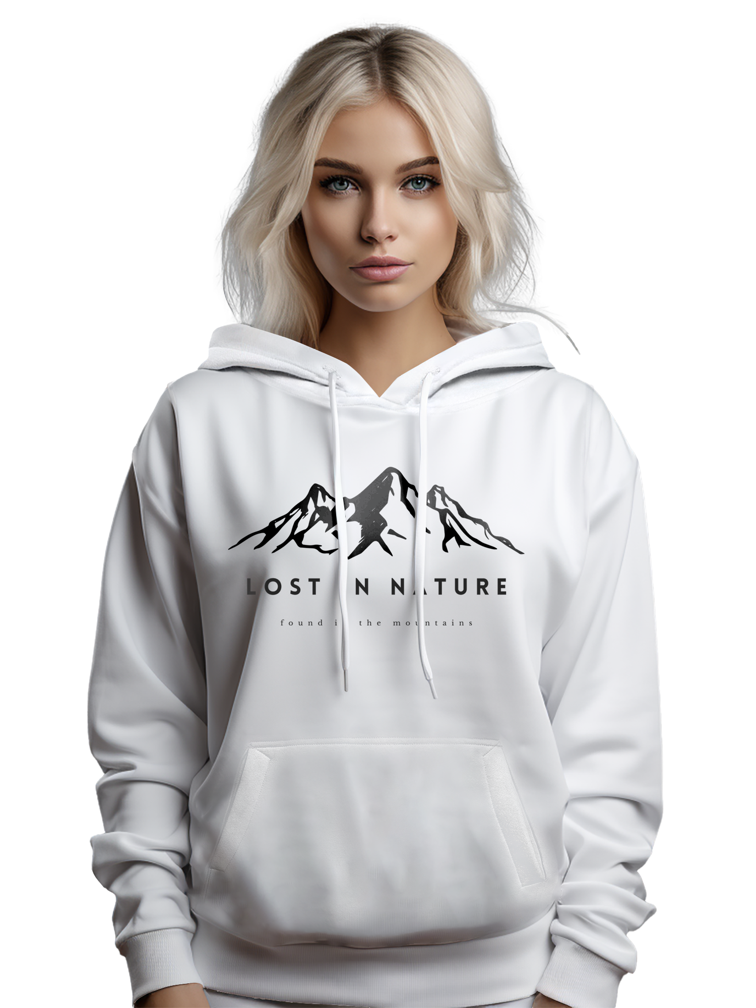 Lost in Nature Schwerer Hoodie