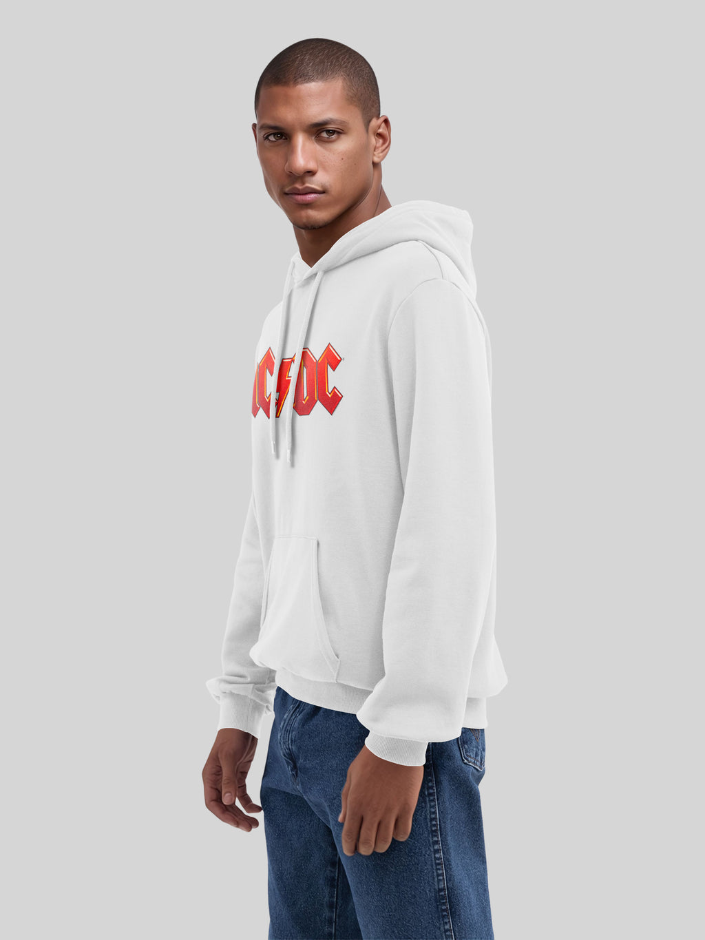 ACDC Dark Red Logo with True Blanks | Mens Regular Hoodie