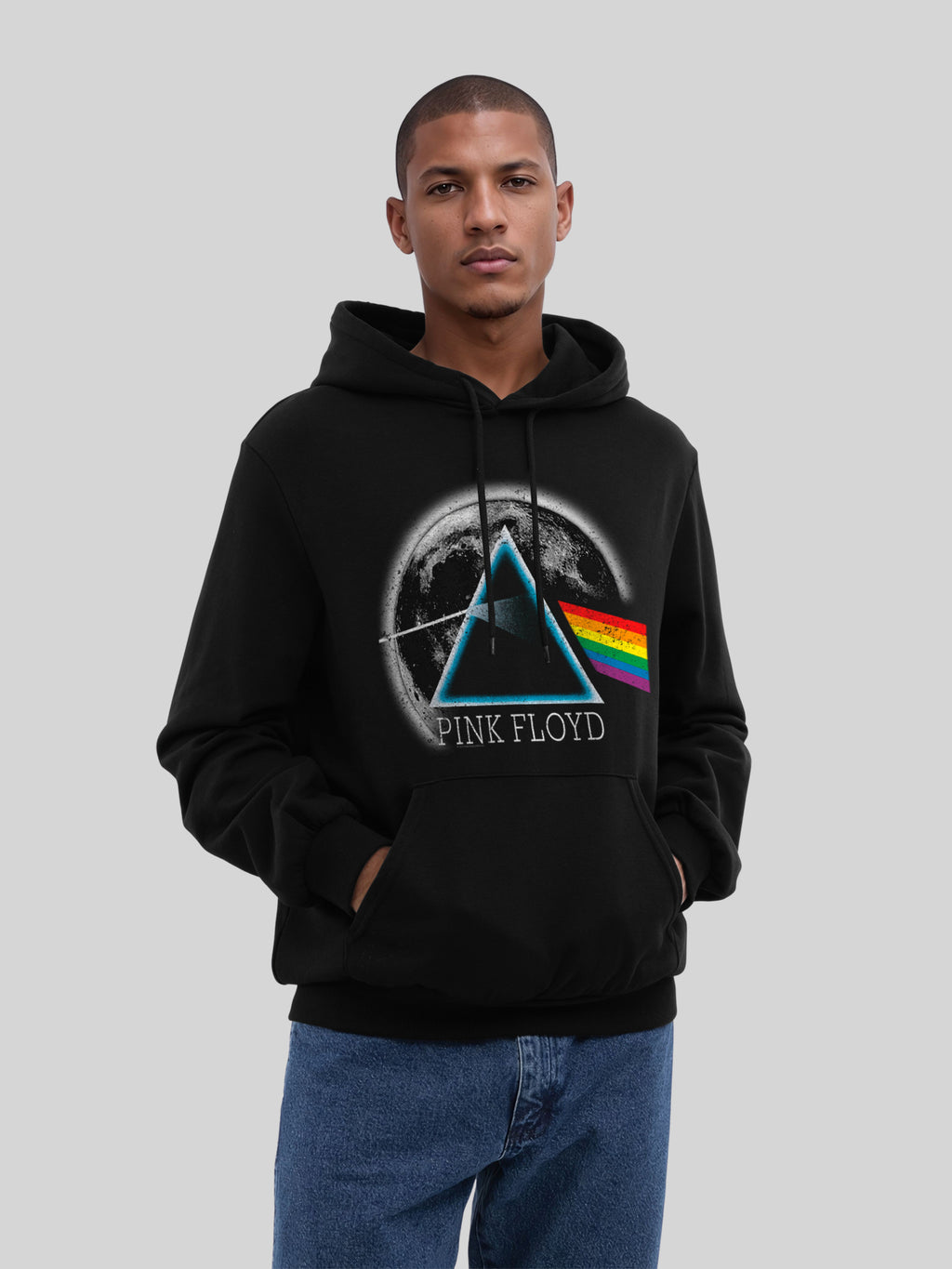 Pink Floyd Dark Side of The Moon Distressed Moon Herren Kapuzenpullover