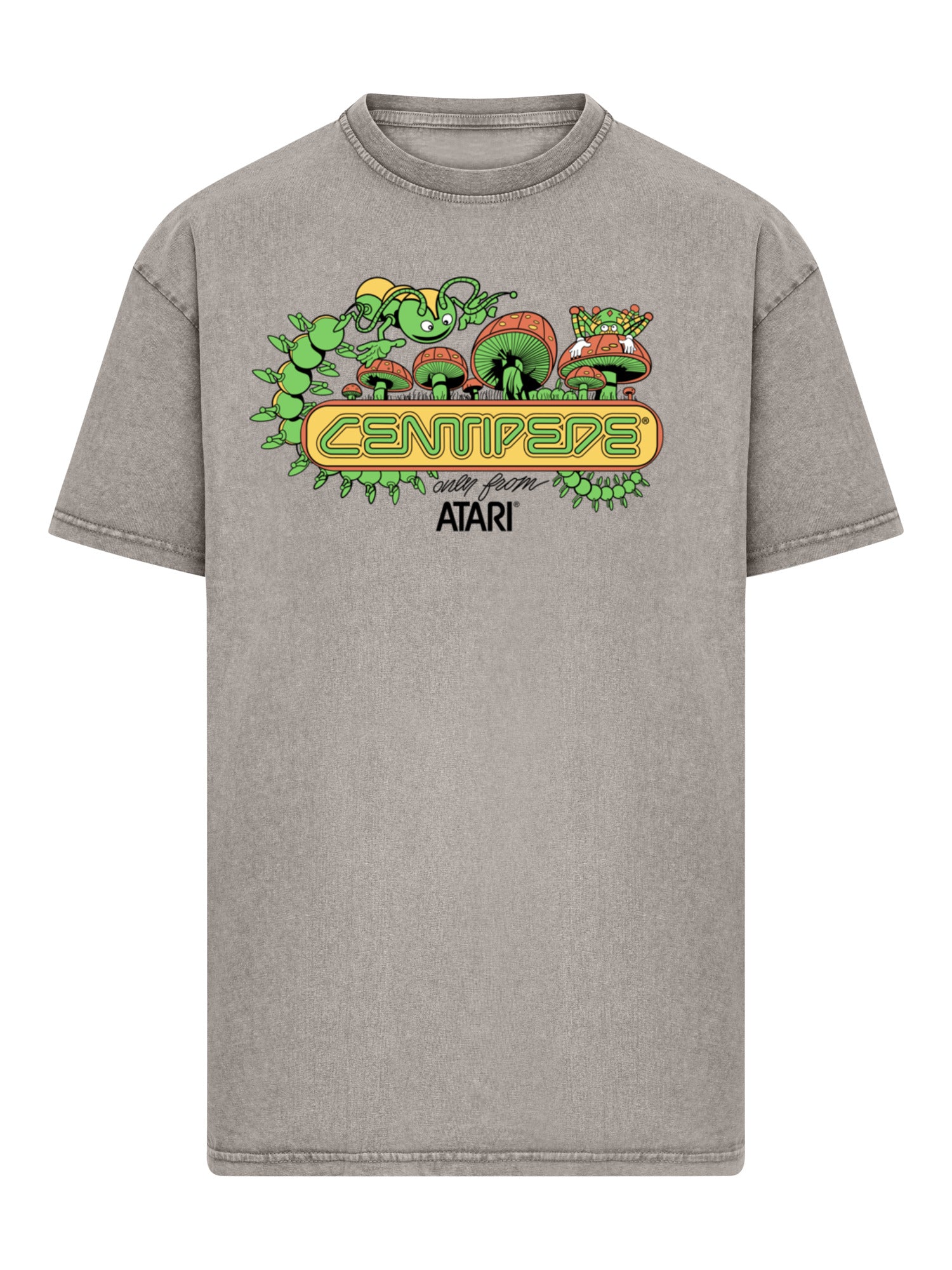 Centipede Atari Retro Gaming Art con camiseta de gran tamaño pesado de ácido