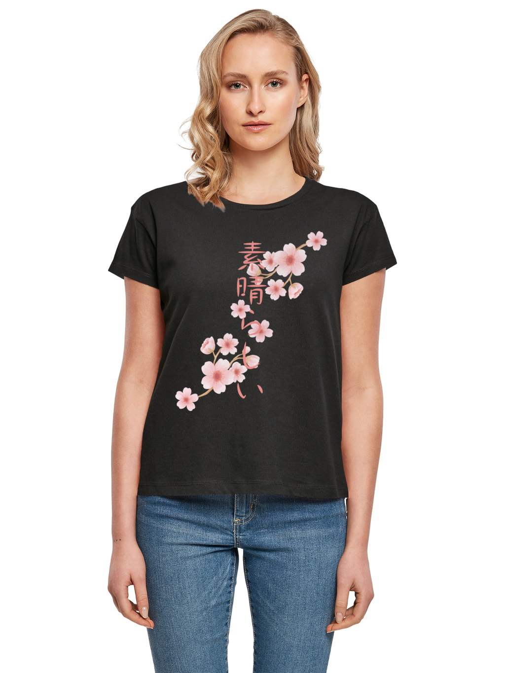 Kirschblüten Asien Ladies Box T-Shirt