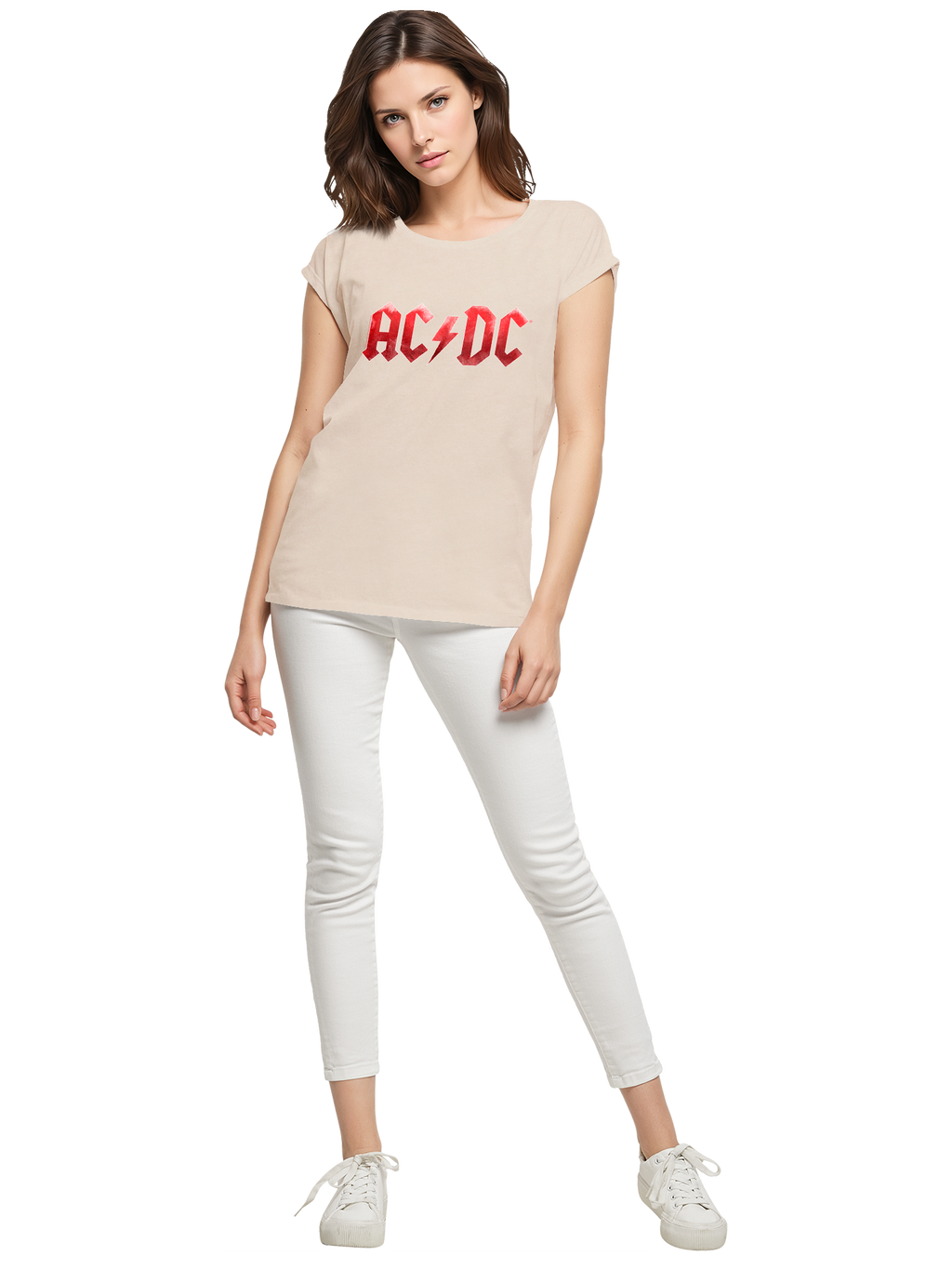 ACDC Red Ice Logo Damen T-Shirt