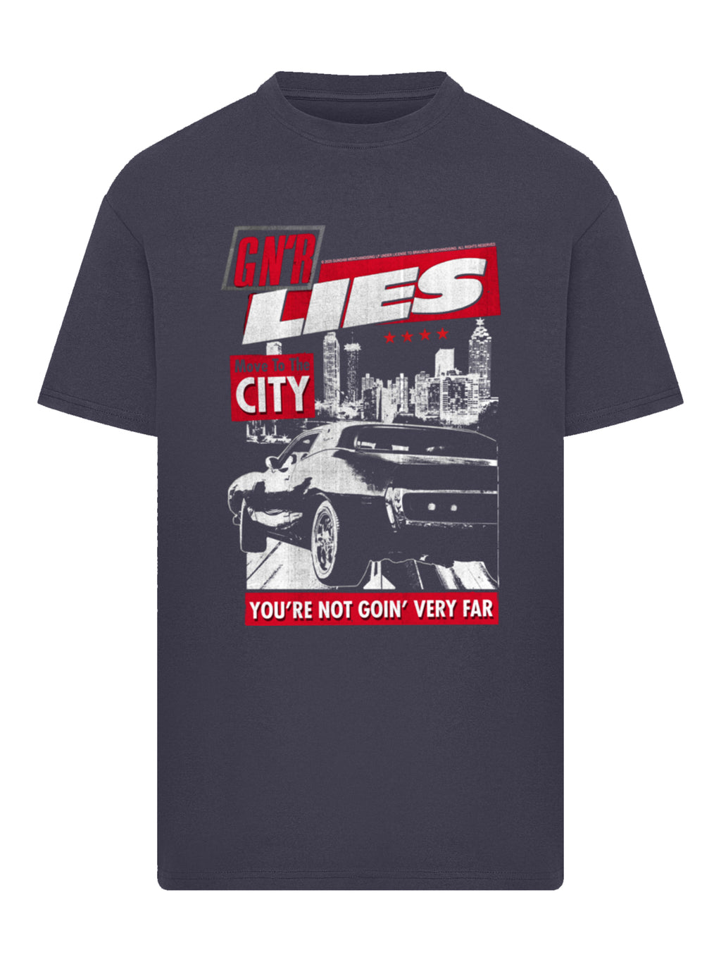 Guns N 'Roses Lies City | Camiseta pesada de gran tamaño