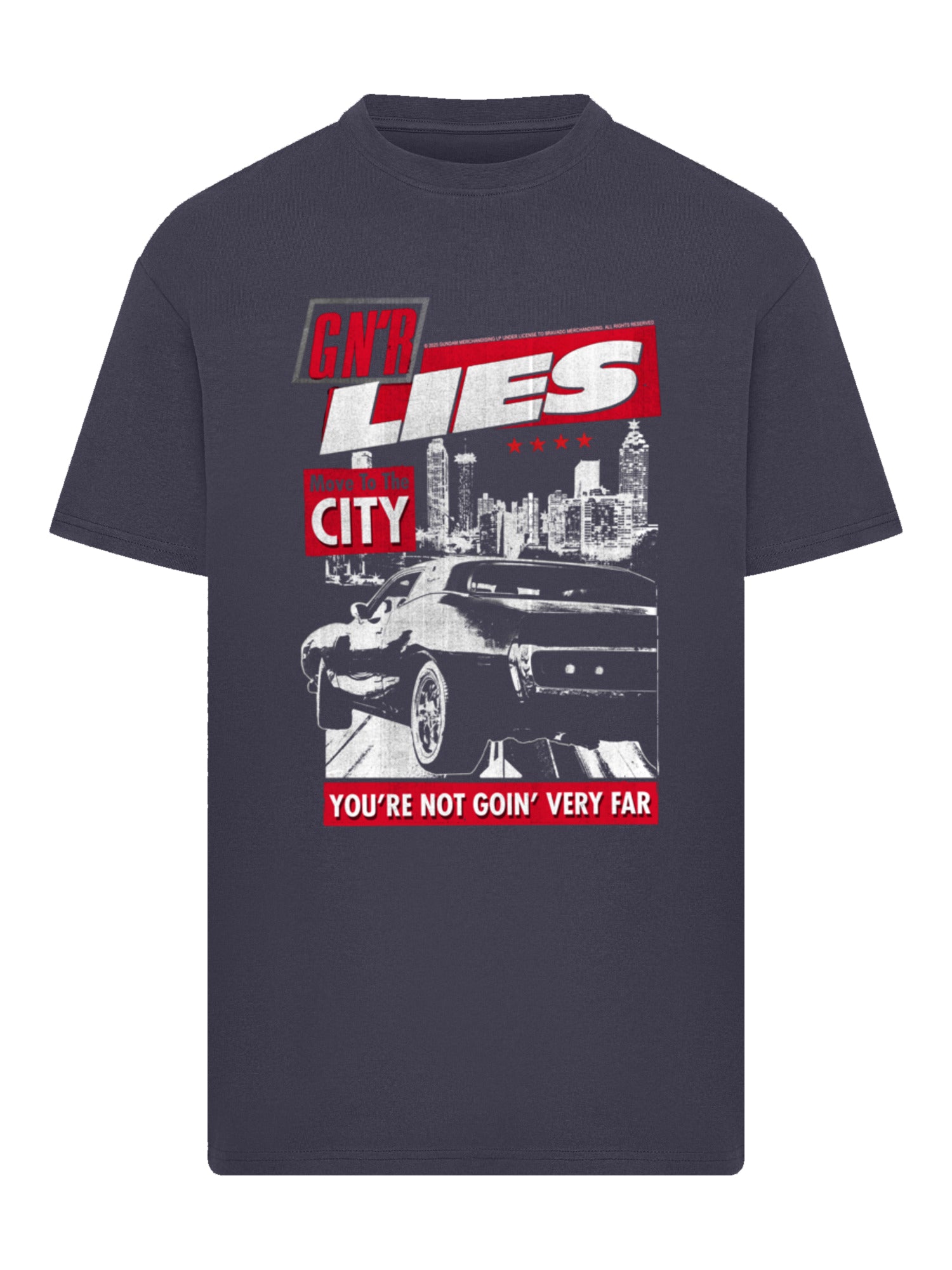 Guns N 'Roses Lies City | Camiseta pesada de gran tamaño