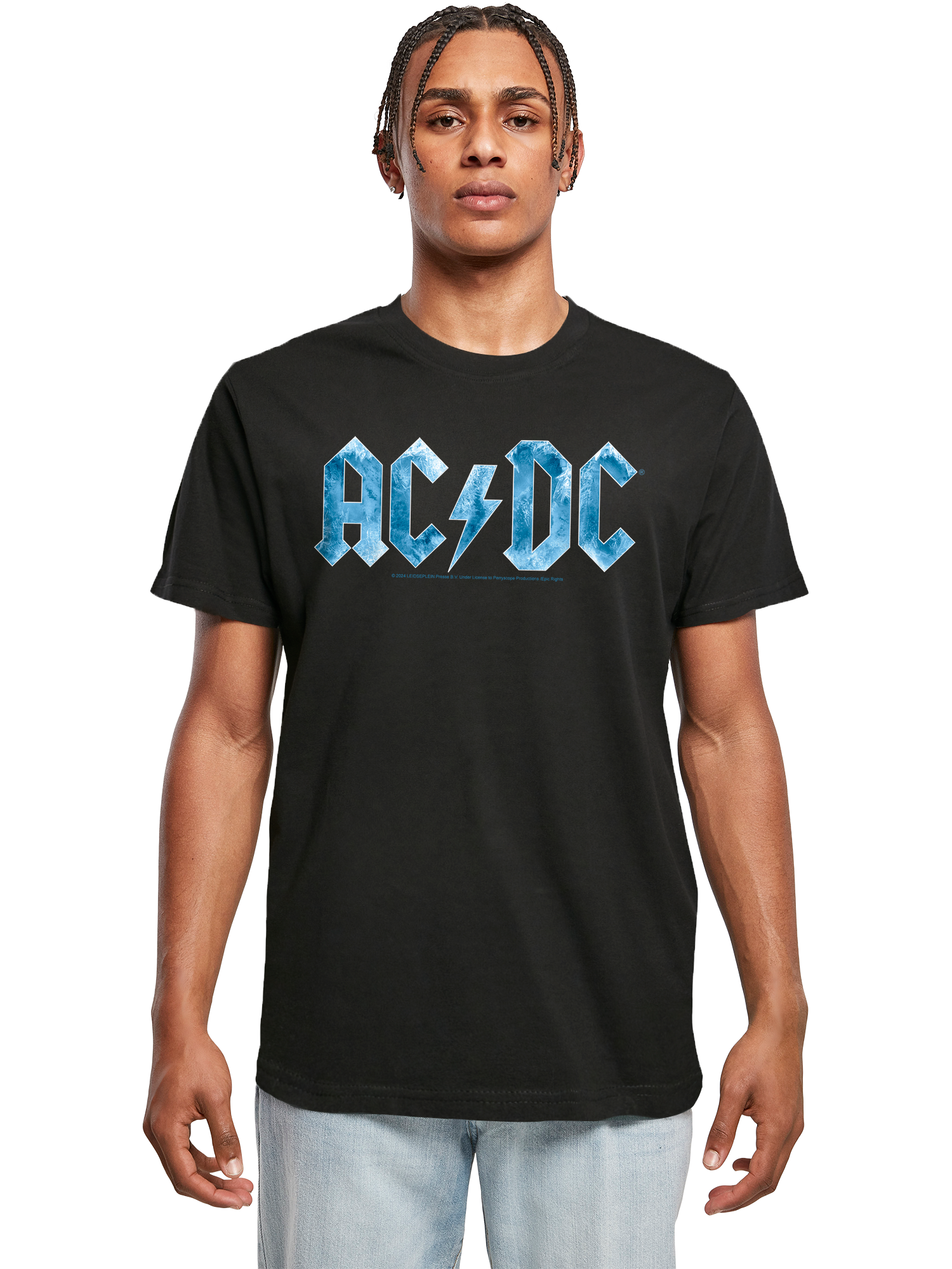 ACDC Blue Ice Logo T-shirt Round Cou
