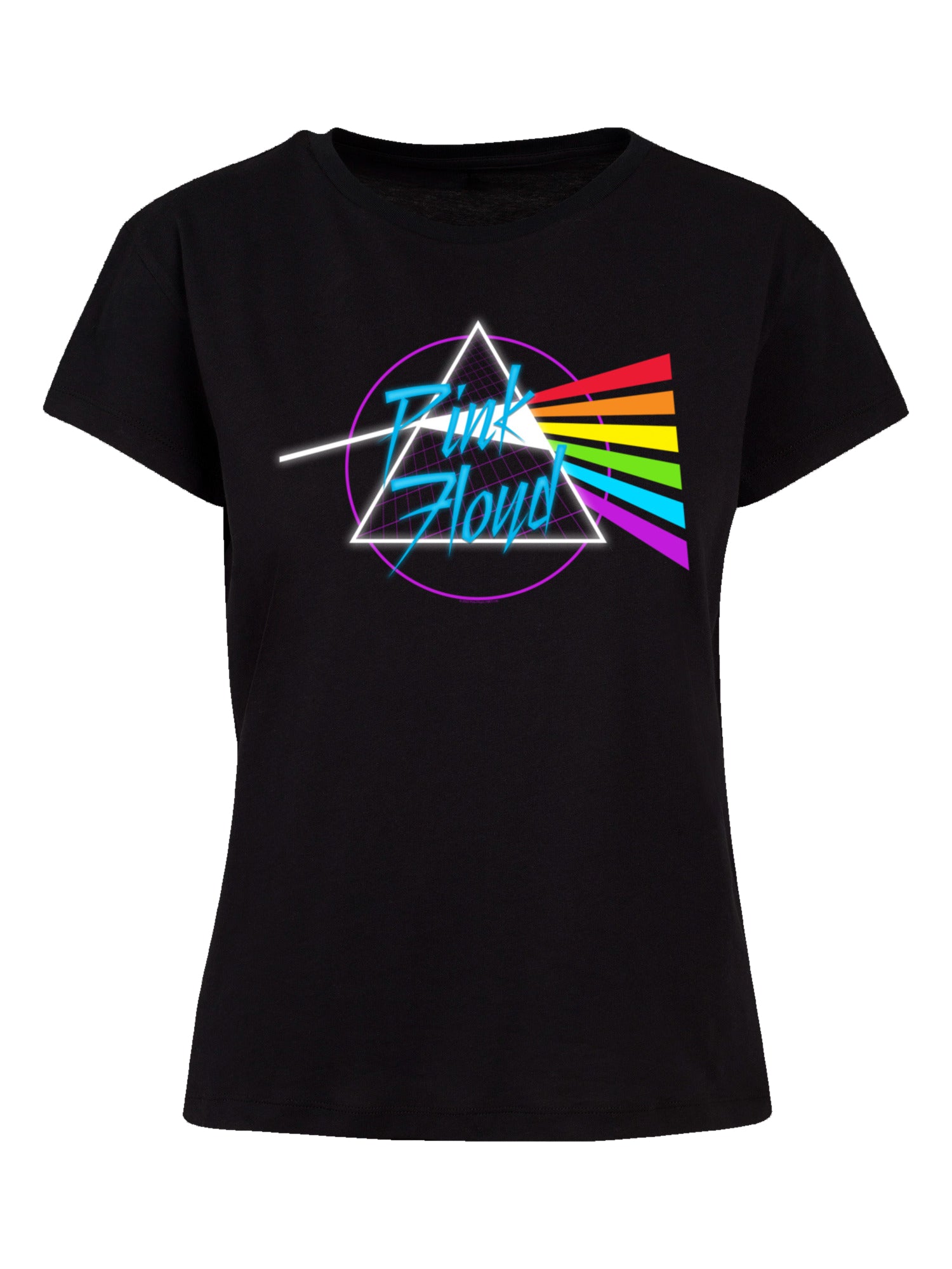 Pink Floyd Neon Dark Side With Ladies Box Tee