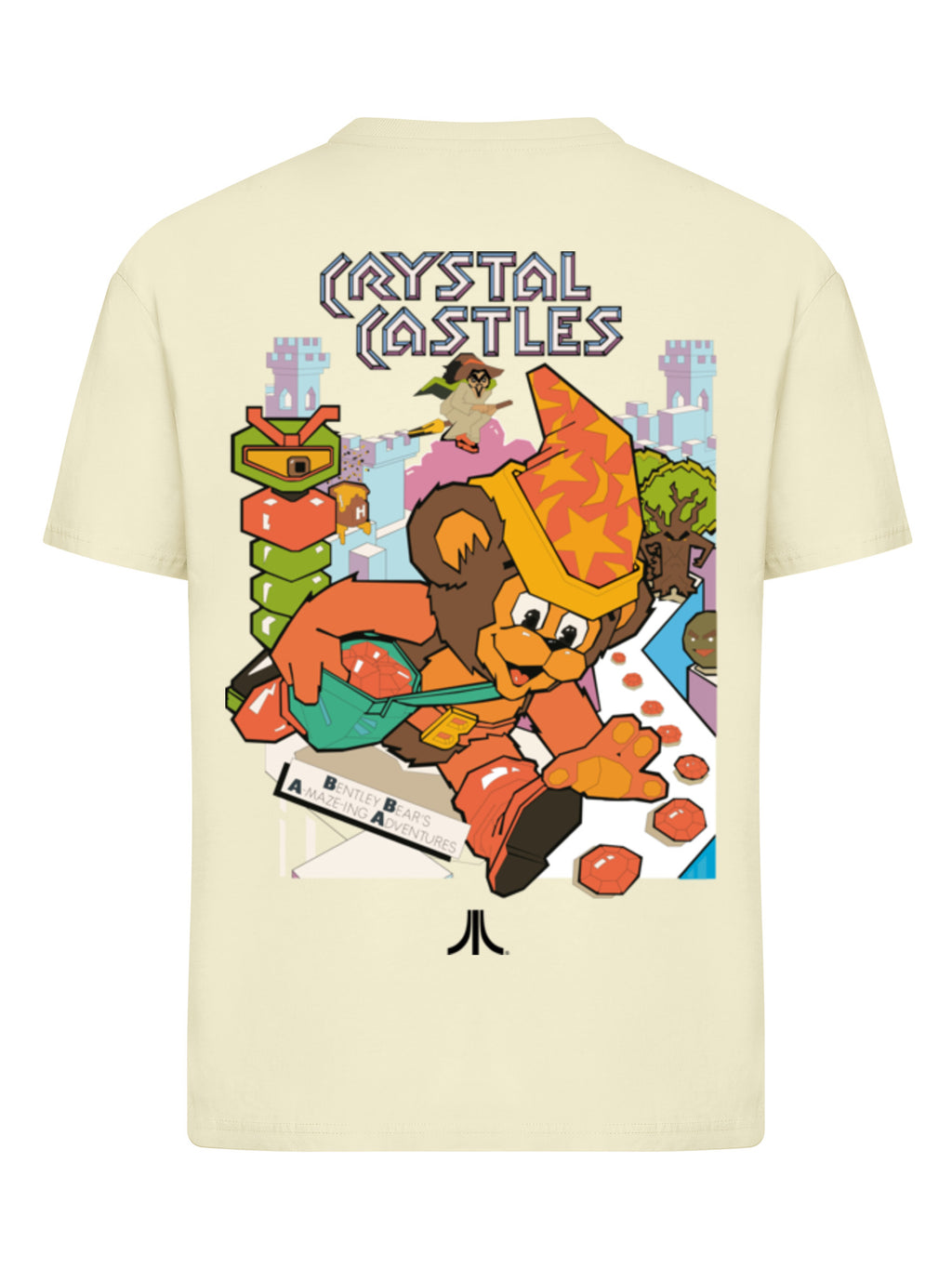 Atari Crystal Castles Retro Gaming und Atari Crystal Castles Bär Damen Alltags-T-Shirt