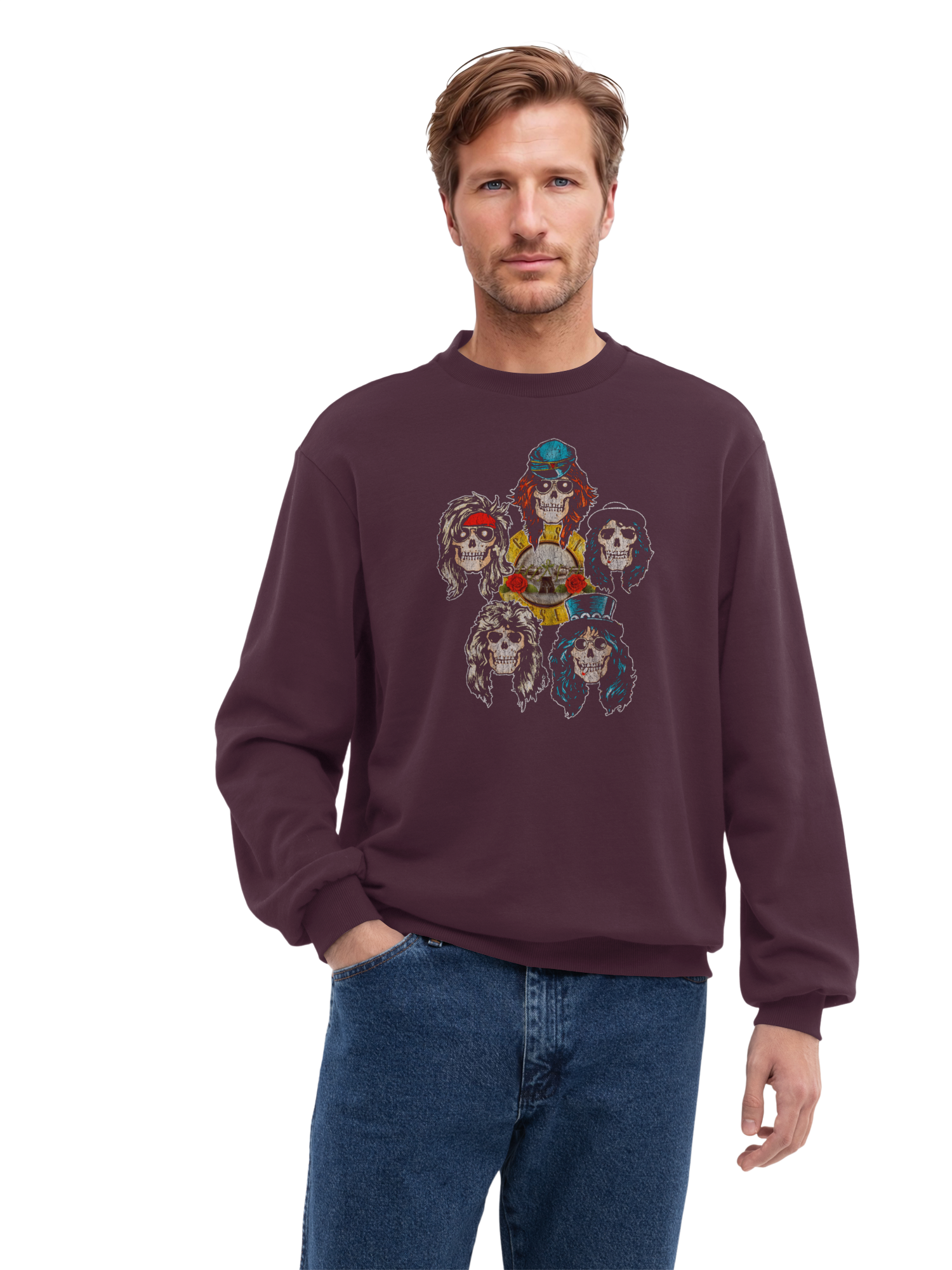 Guns N' Roses Vintage Heads Herren Sweatshirt