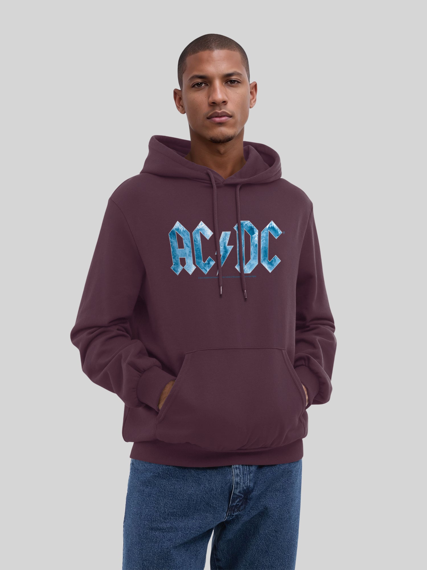 ACDC Blue Ice Logo avec True Blanks | Hoodie régulier pour hommes