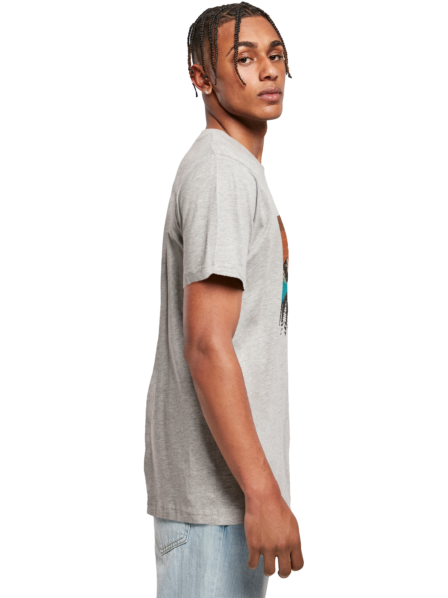 Berg Sonnenuntergang Retro Kunst T-Shirt