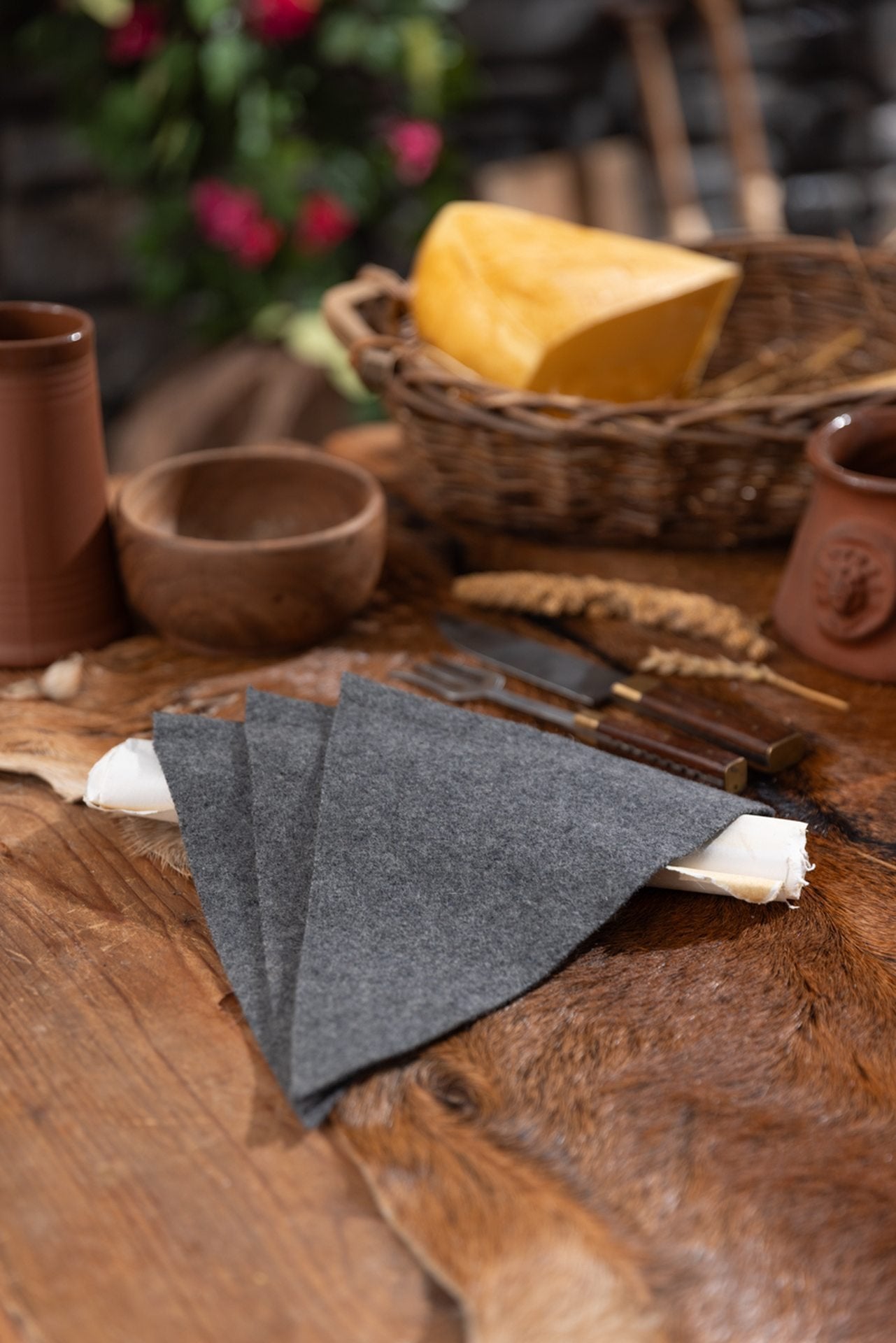 Wimpelkette Dunkelgrau