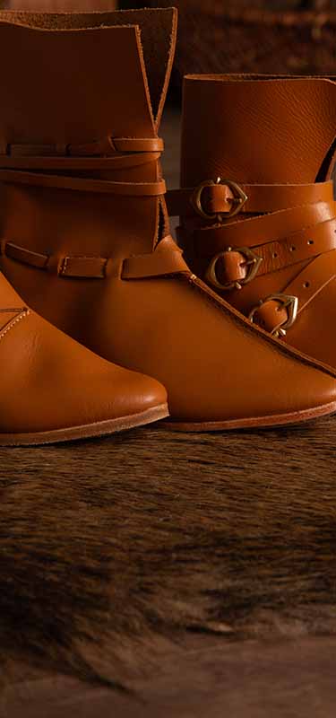 Mittelalter Stiefel Herren - Wikinger Lederstiefel Mit Absatz, Western Style