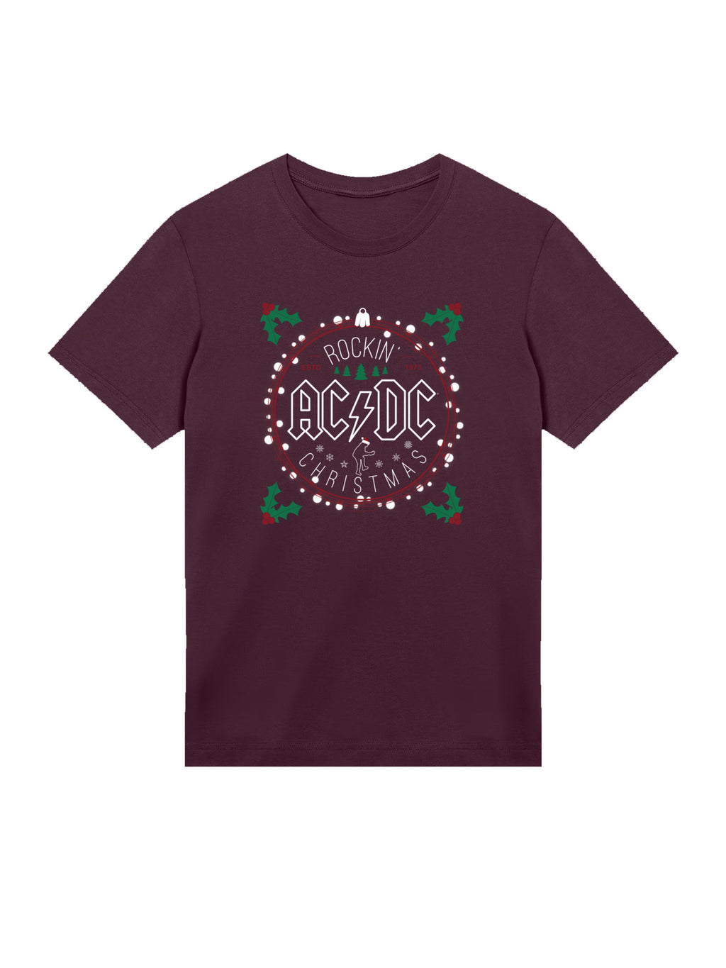 AC/DC Christmas Circle Organic T-Shirt