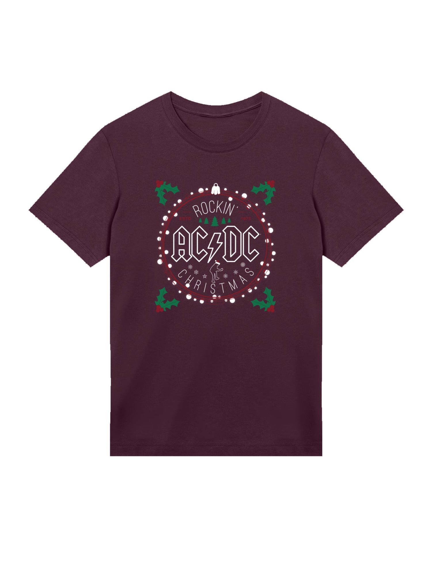 AC/DC Christmas Circle Organic T-Shirt