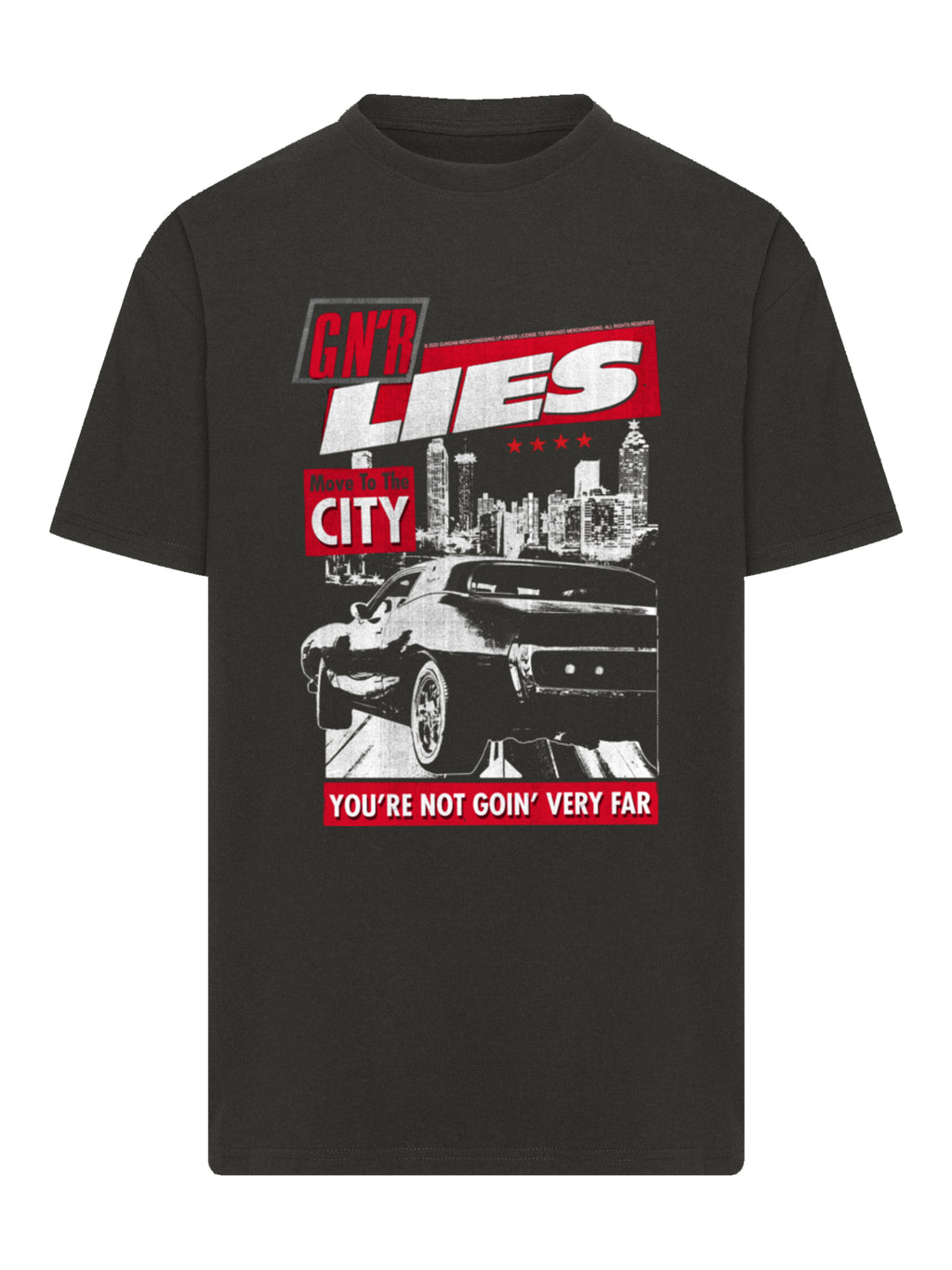 Guns N 'Roses Lies City | Camiseta pesada de gran tamaño