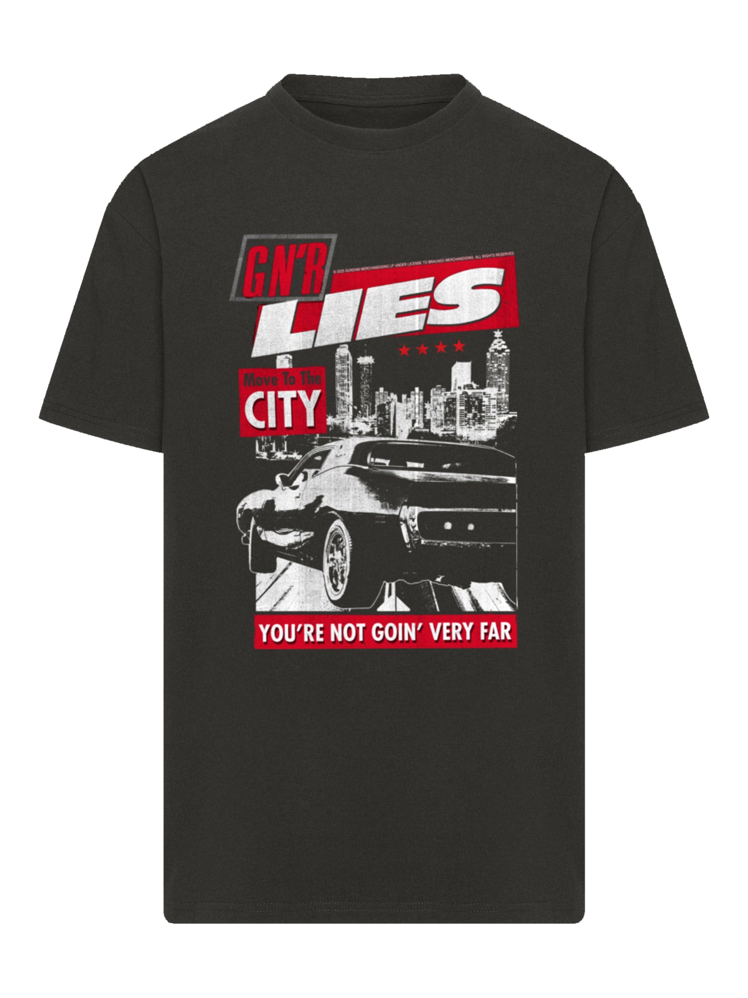 Guns N 'Roses Lies City | Camiseta pesada de gran tamaño