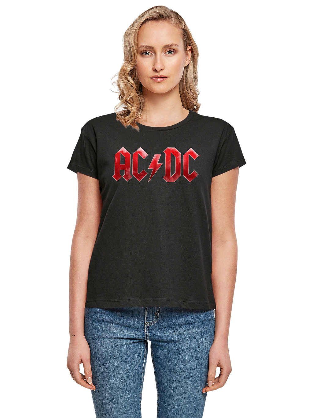 ACDC Red Ice Logotipo de Damas Box Tee