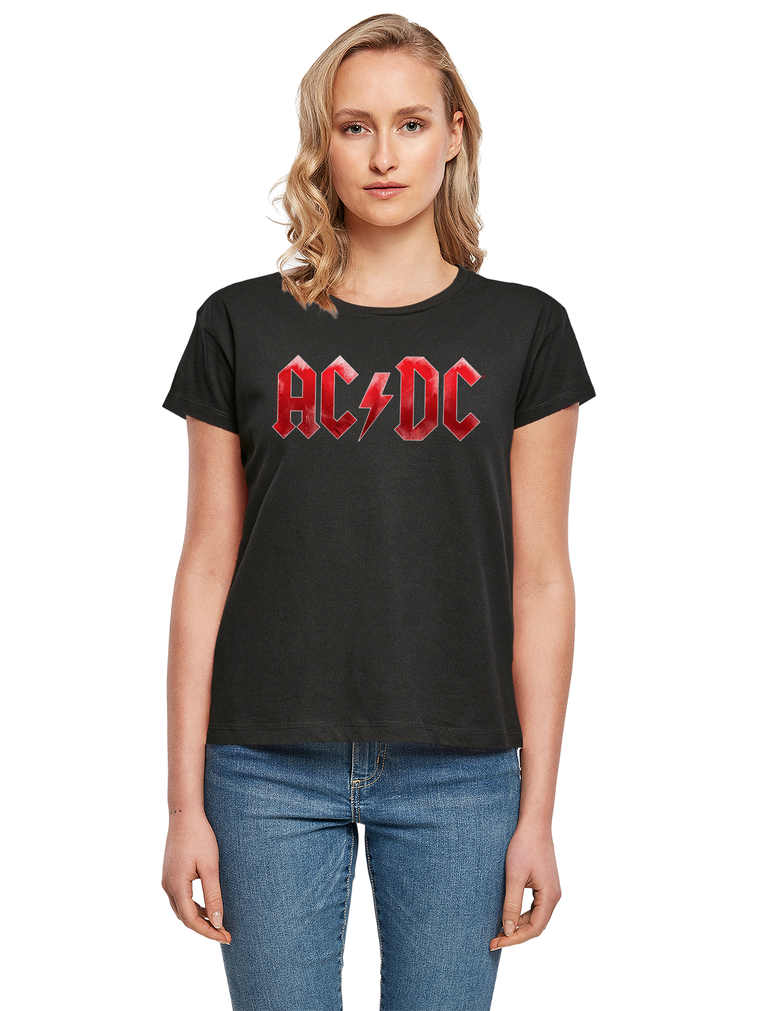 ACDC Red Ice Logo Damen Box T-Shirt