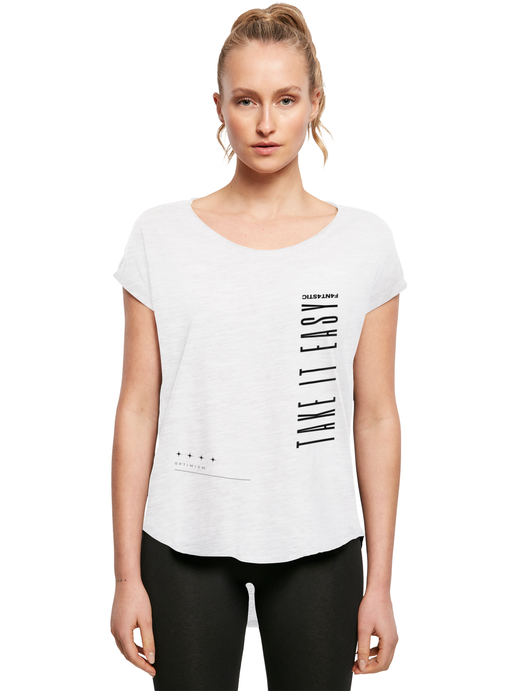 Take it Easy Text Mesdames Long T-shirt