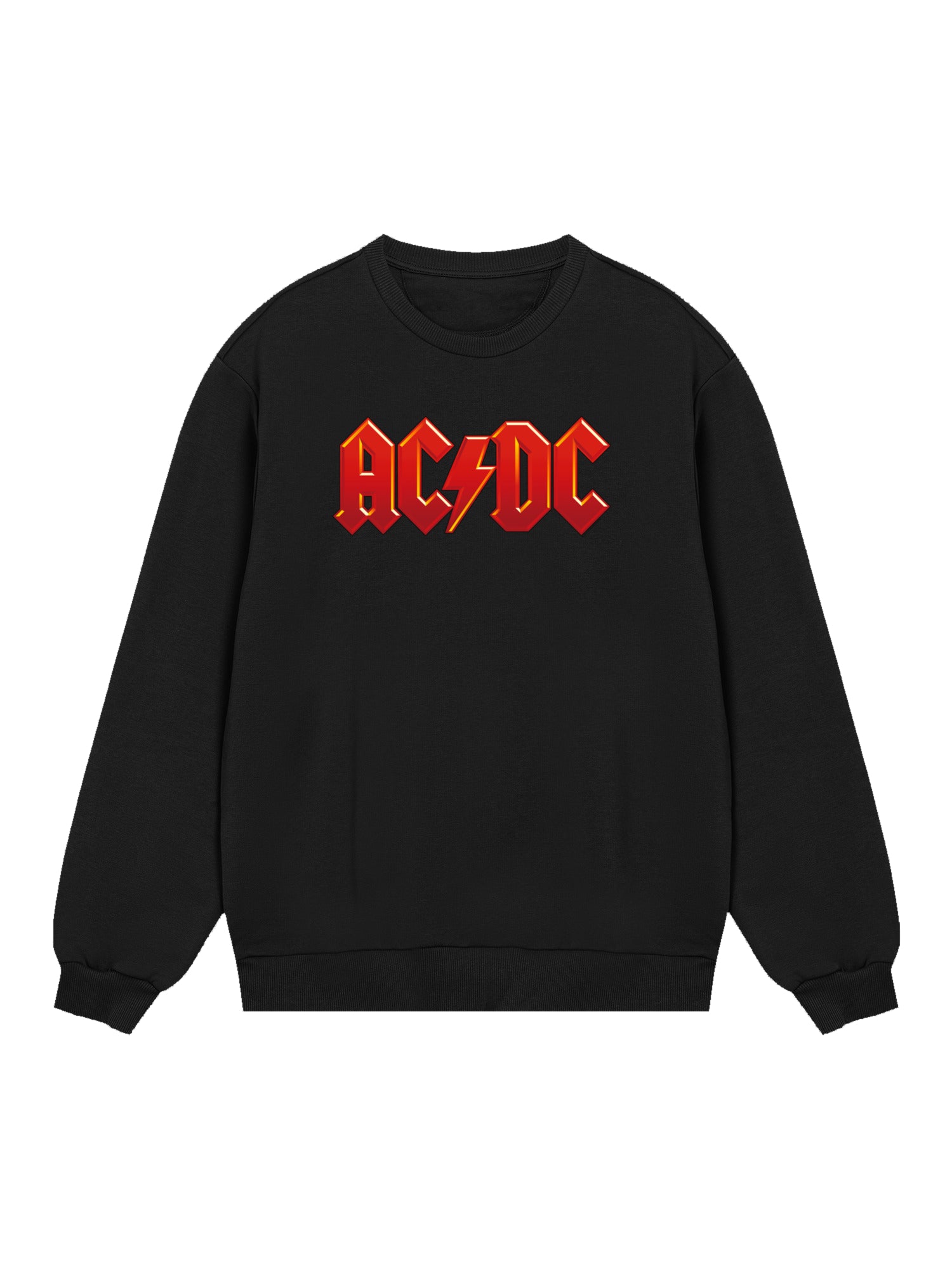 ACDC Logo rouge foncé avec de vraies blancs | Pull régulier pour hommes