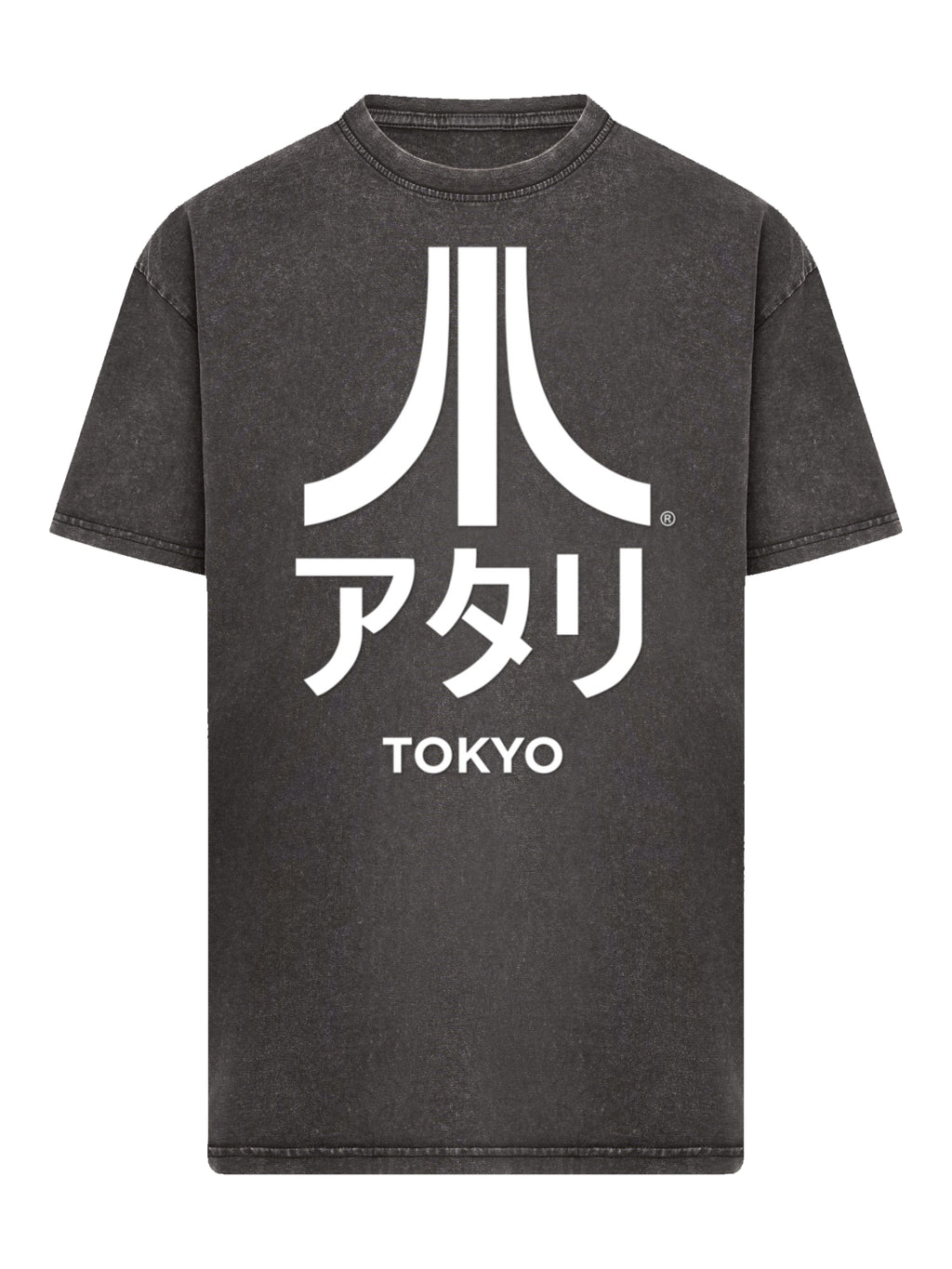 Atari Tokyo White Retro Arcade Games avec un tee surdimensionné lourds lavé acide